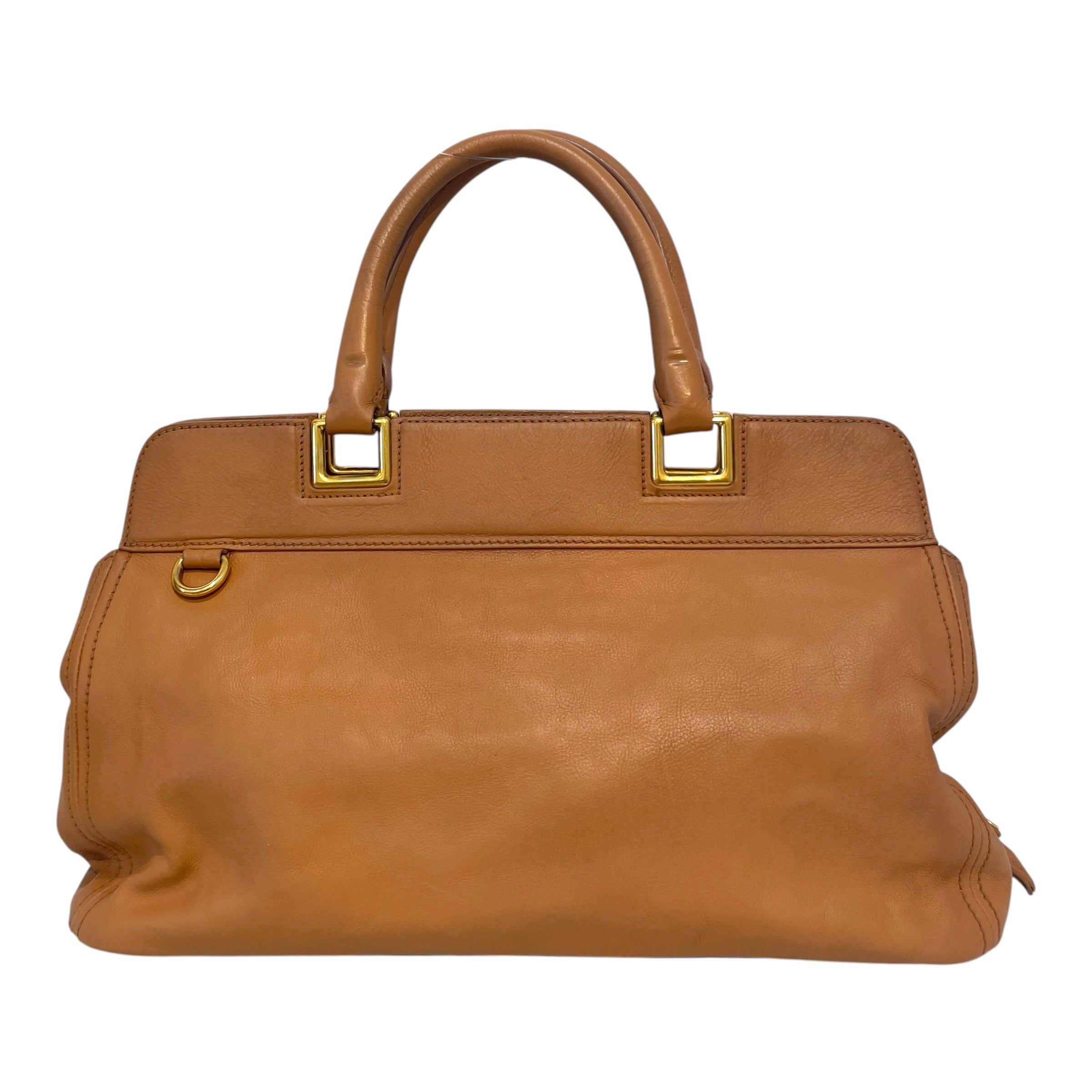 PRADA/Hand Bag/Leather/BRW/Glace Calf Frame Satchel view 3