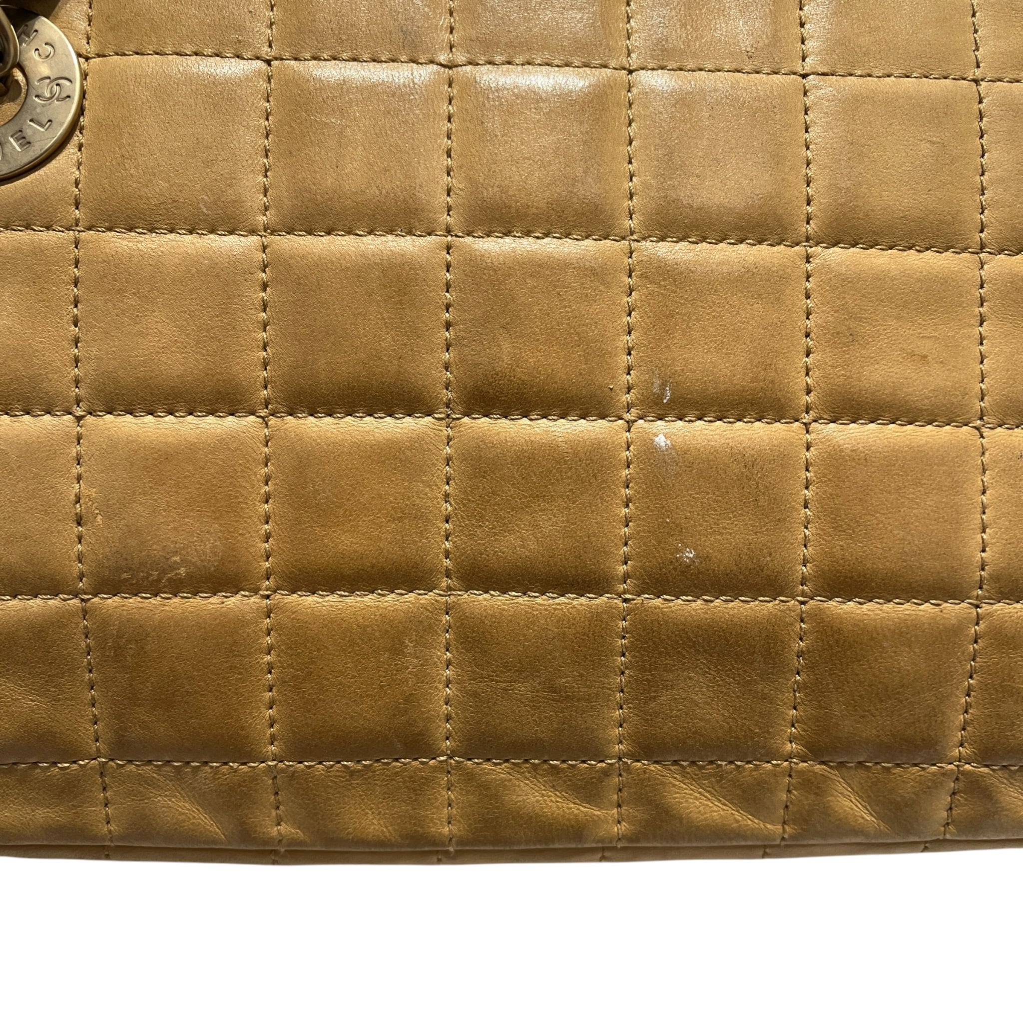 CHANEL/Hand Bag/Leather/BEG/LAMBSKIN CHOCOLATE BAR view 10