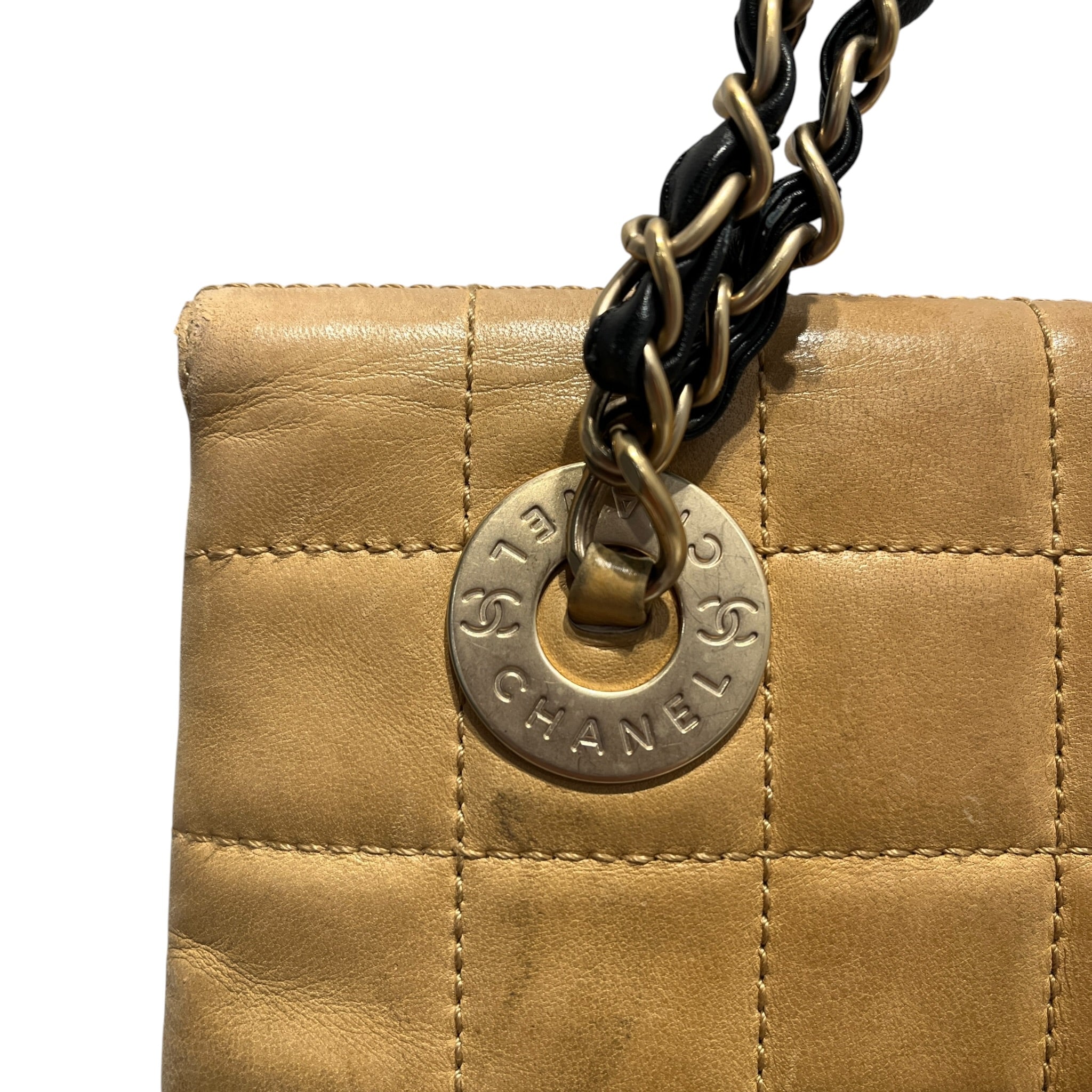 CHANEL/Hand Bag/Leather/BEG/LAMBSKIN CHOCOLATE BAR view 9