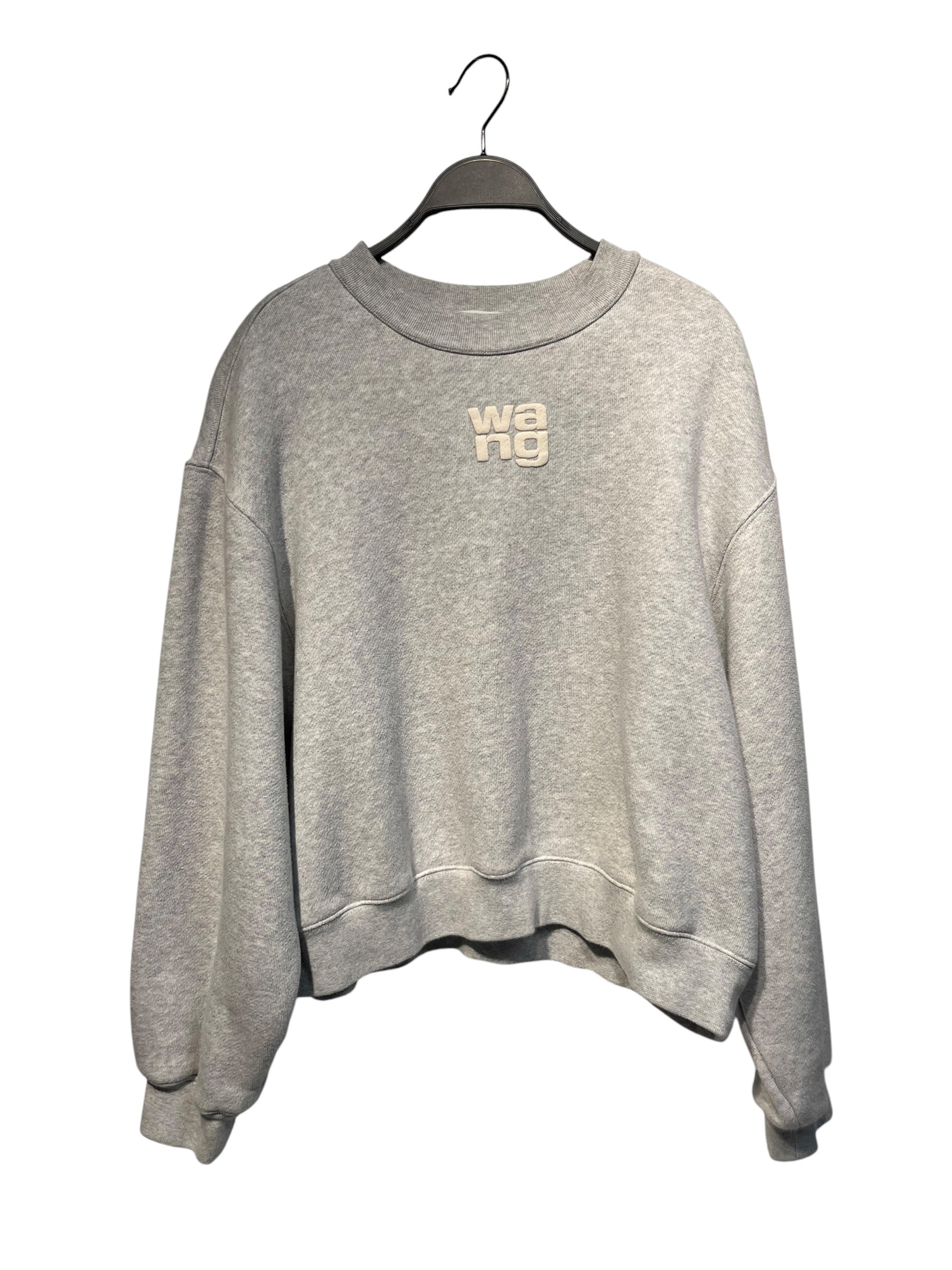 T by ALEXANDER WANG/Sweatshirt/S/Cotton/GRY/Pullover/WANG CENTER CHEST view 1