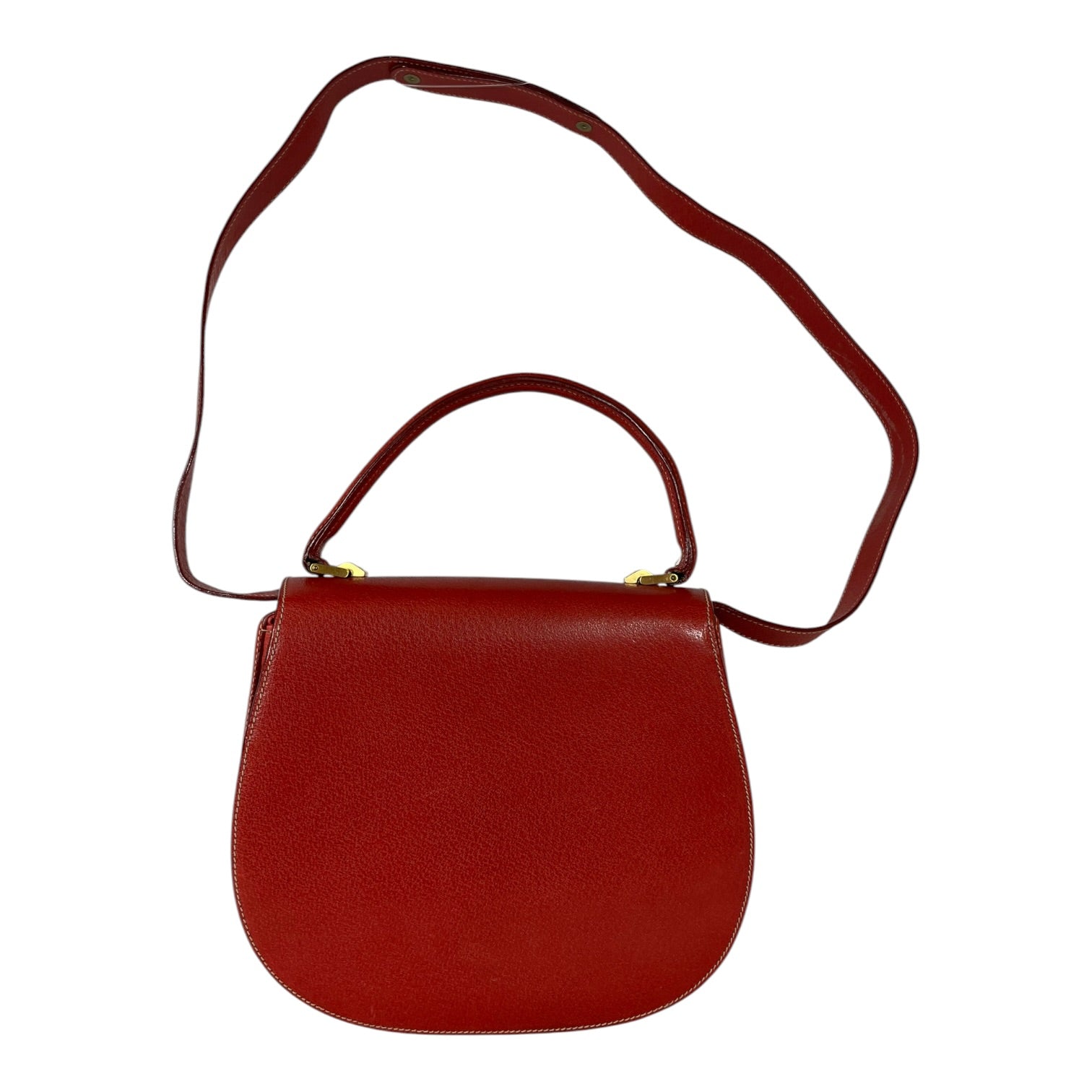 GUCCI/Cross Body Bag/Leather/RED/GOLD HORSEBIT view 3