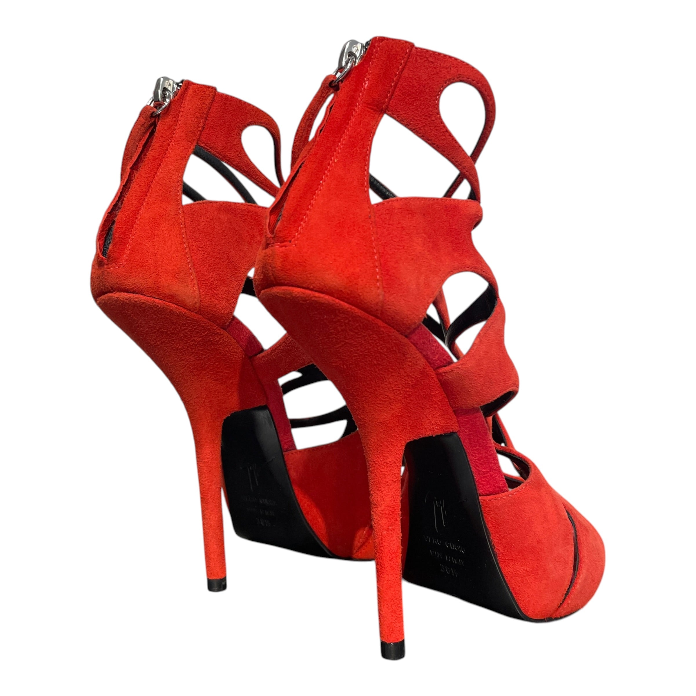 Giuseppe Zanotti/Heels/EU 38.5/Suede/RED/Cage Heels view 2