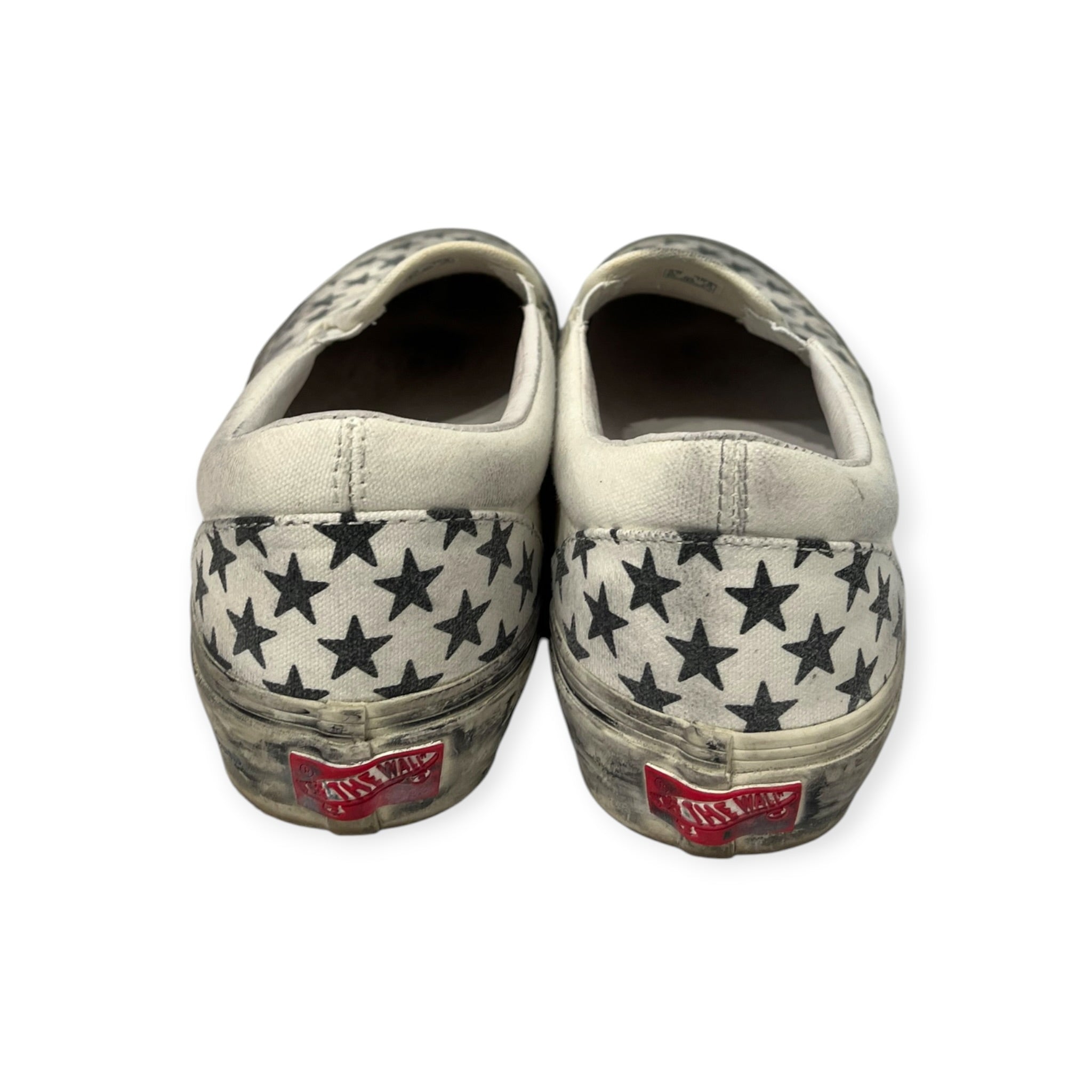 VANS/Bianca Chandon/Low-Sneakers/US 9/All Over Print/Cotton/WHT/BLK STARS view 4