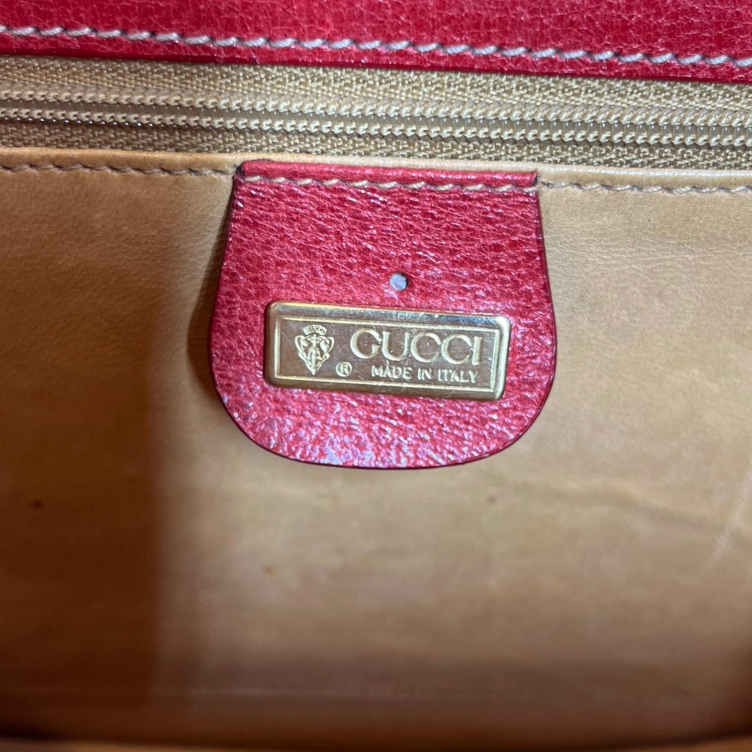 GUCCI/Cross Body Bag/Leather/RED/GOLD HORSEBIT view 4