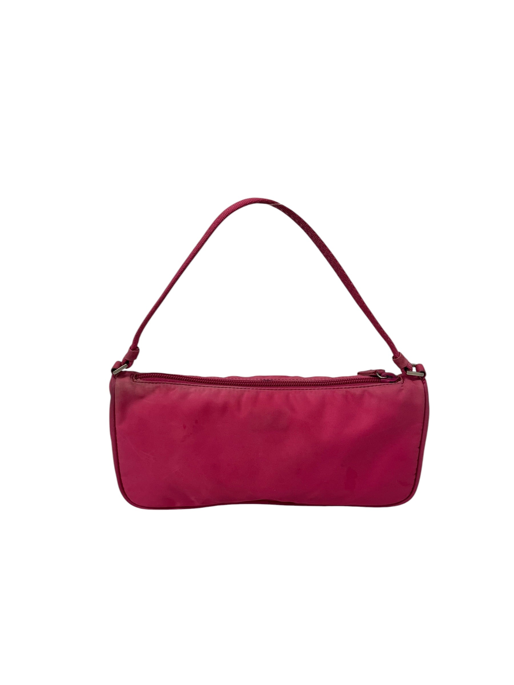 PRADA/Hand Bag/Nylon/PNK/TESSUTO SAFFIANO POCHETTE view 2