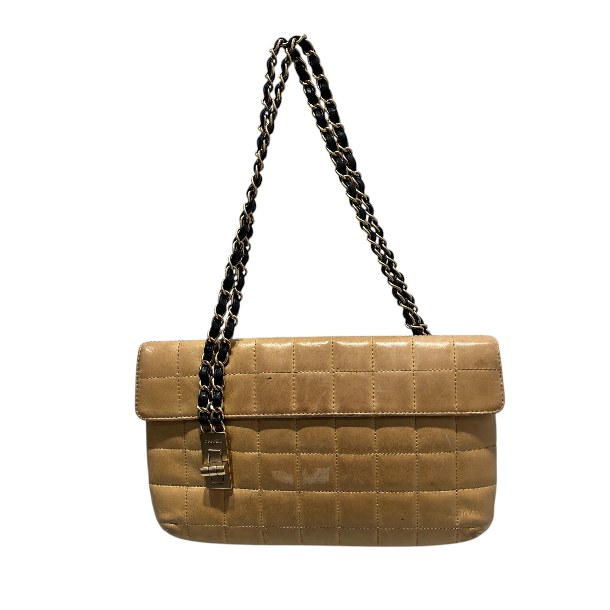 CHANEL/Hand Bag/Leather/BEG/LAMBSKIN CHOCOLATE BAR view 1