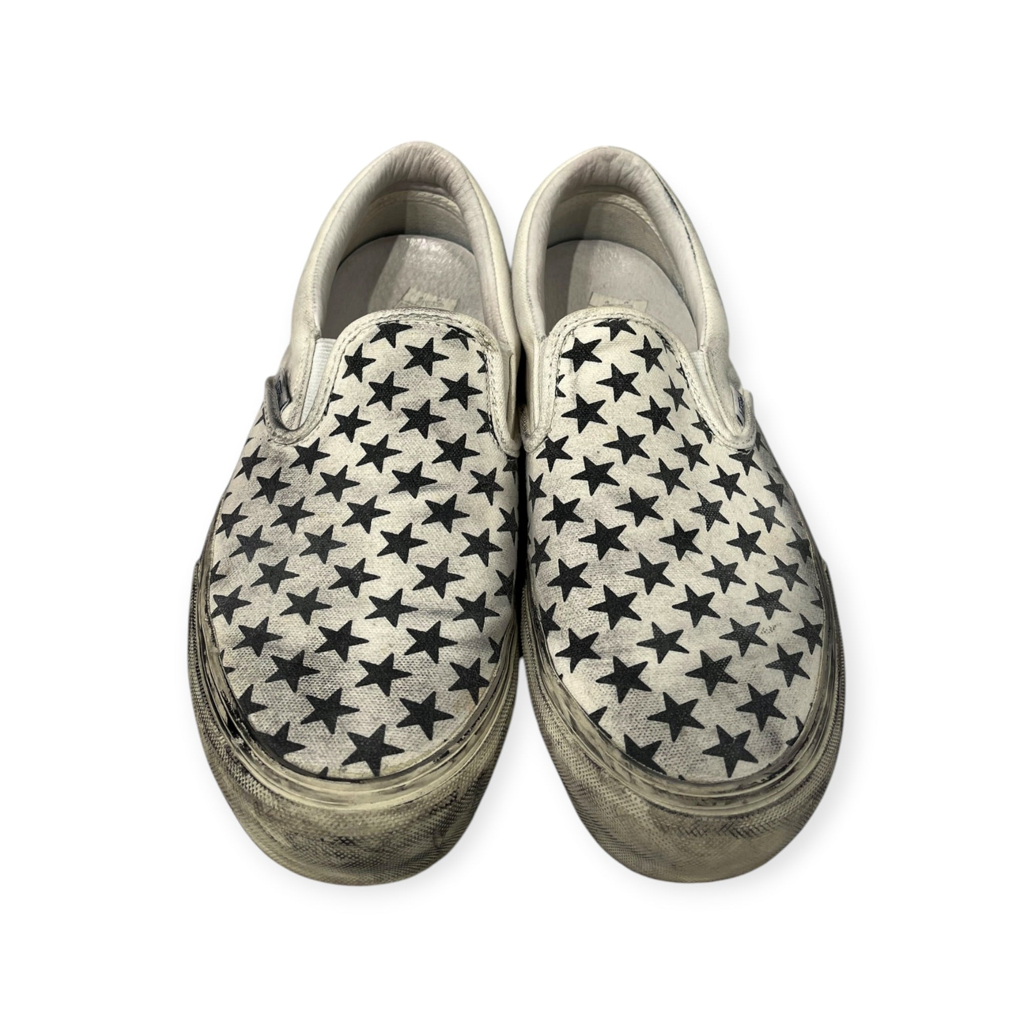VANS/Bianca Chandon/Low-Sneakers/US 9/All Over Print/Cotton/WHT/BLK STARS view 8