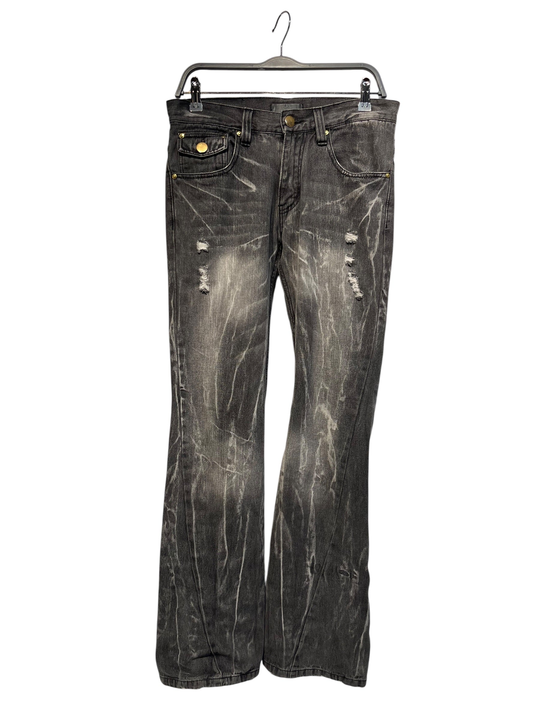 Black Baccara/Bootcut Pants/M/Cotton/GRY/ view 1