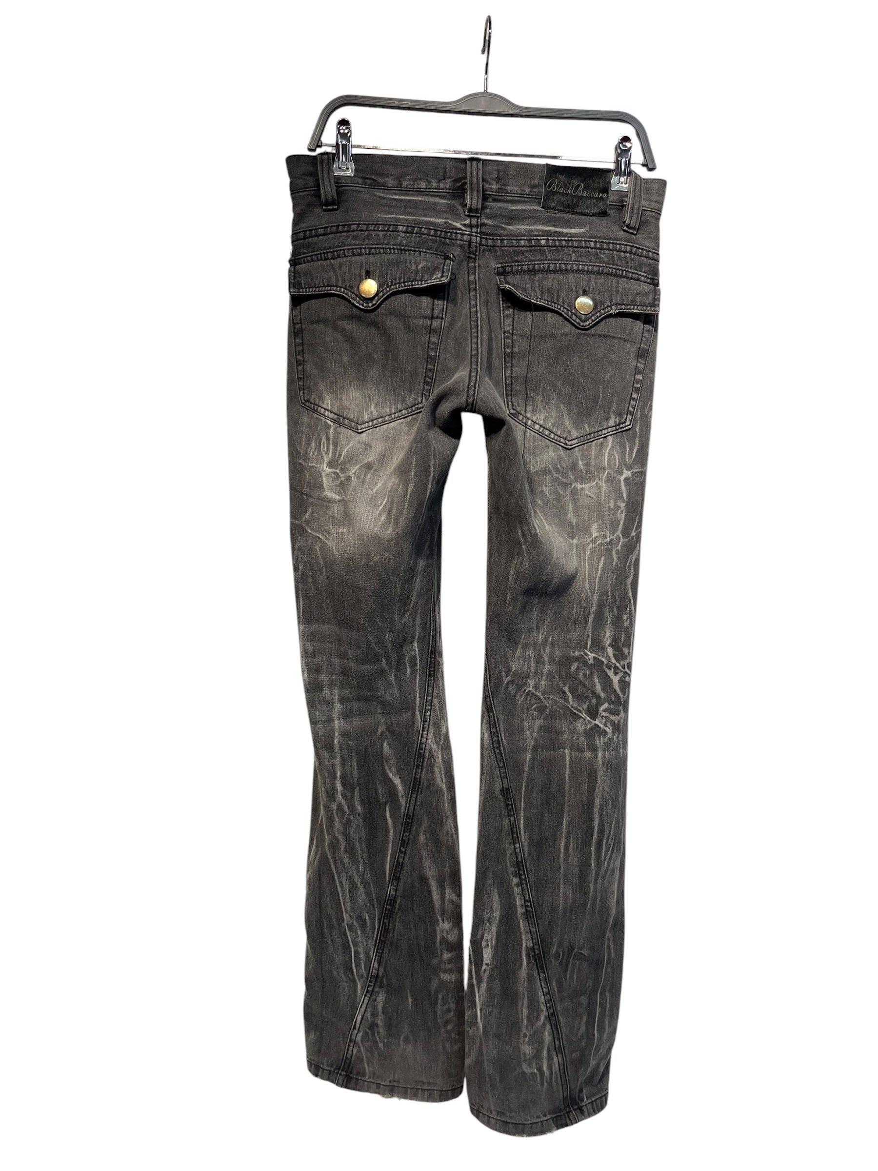 Black Baccara/Bootcut Pants/M/Cotton/GRY/ view 2