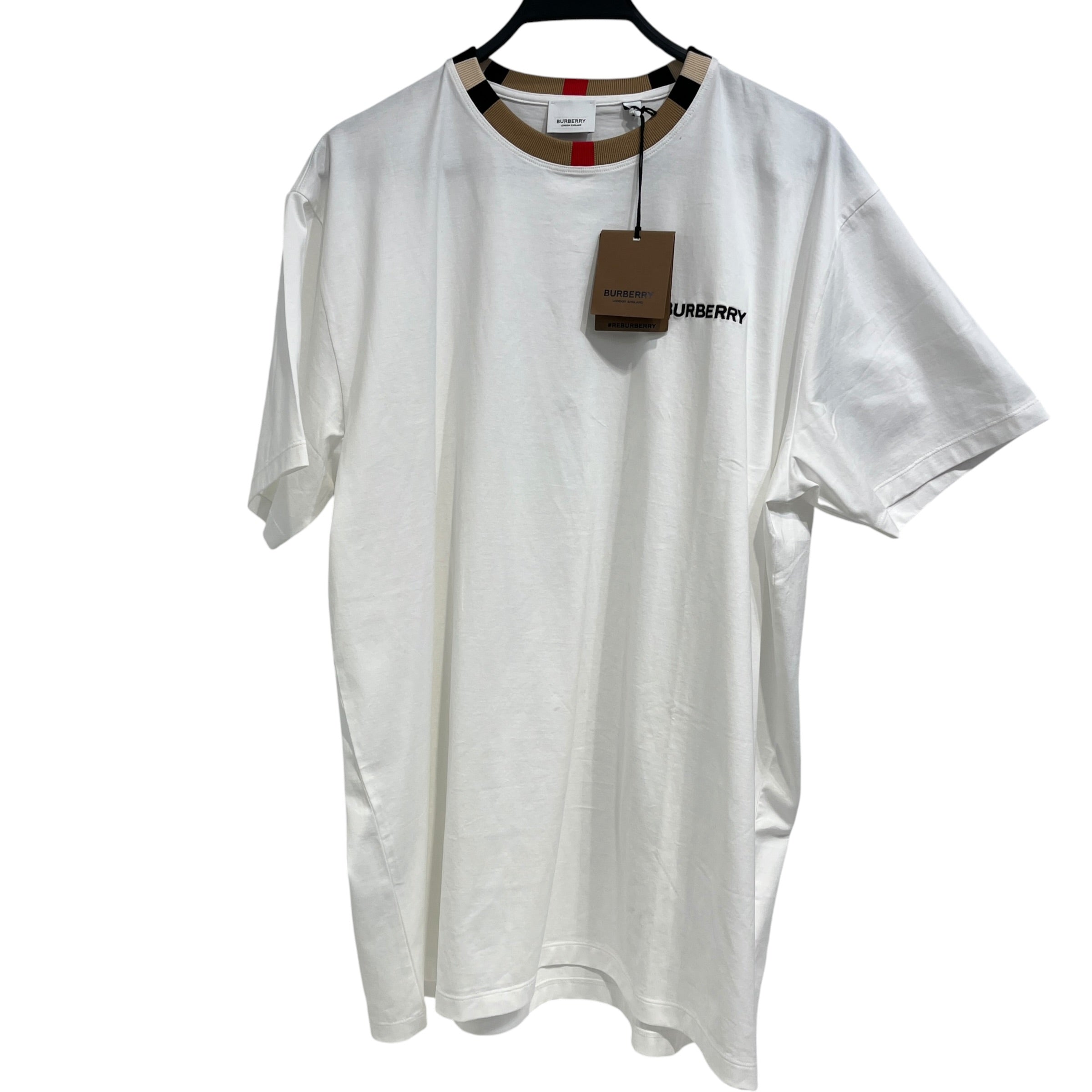 BURBERRY LONDON/T-Shirt/XL/Cotton/WHT/NWT Emboidiered Logo view 1