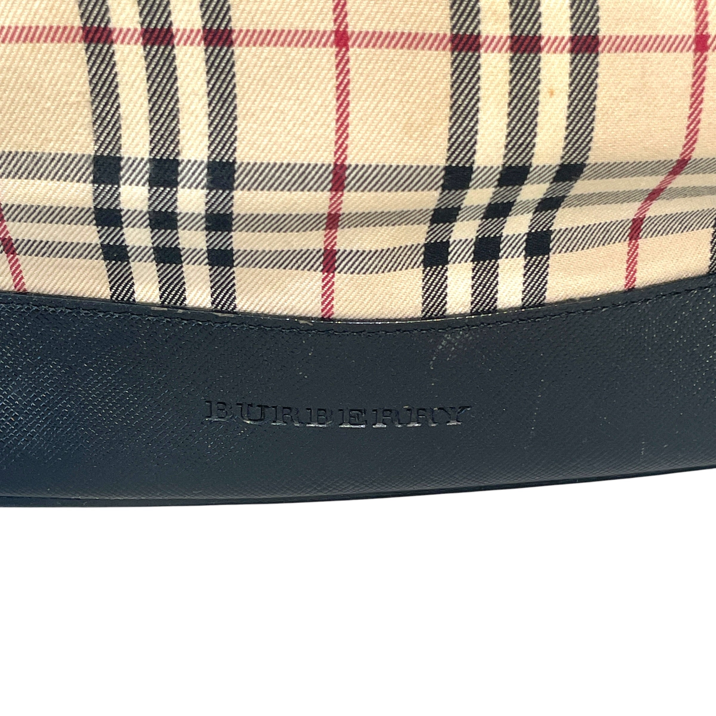 BURBERRY/Hand Bag/Monogram/Cotton/CRM/Haymarket Check Canvas Tote view 7