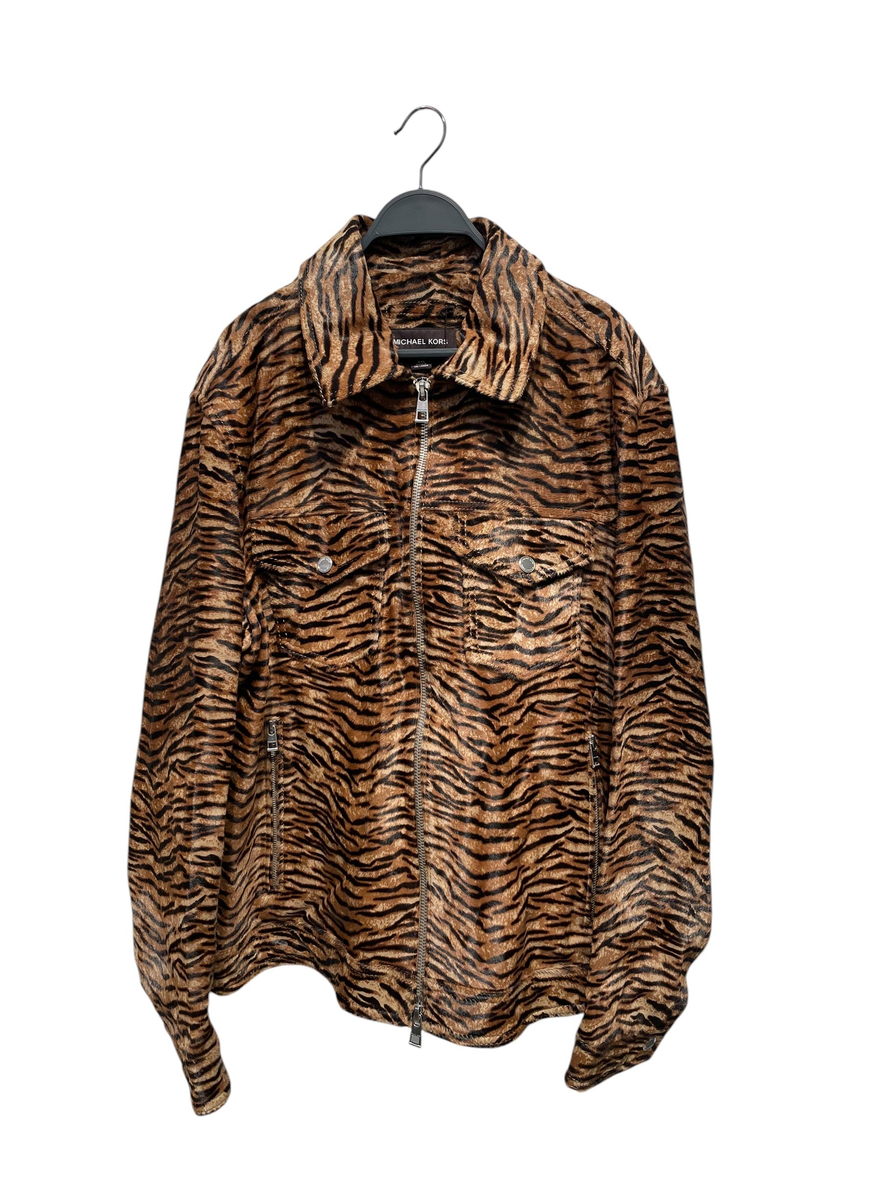 MICHAEL KORS/Riders Jkt (W)/XXL/Animal Pattern/Horsehide/BRW/ view 1