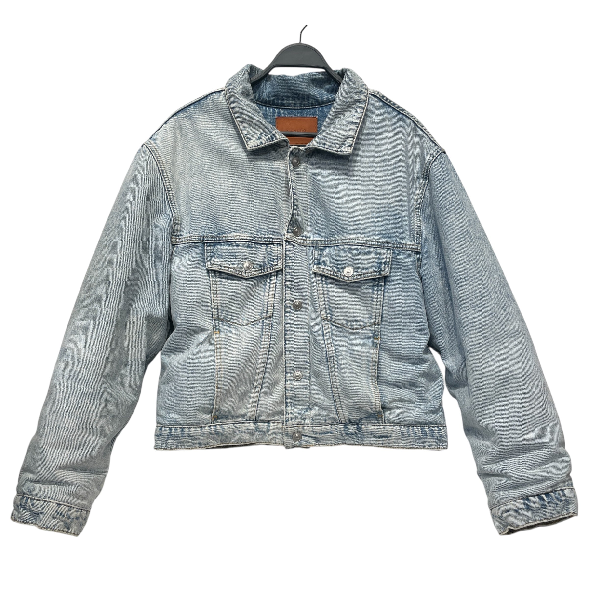 sandro/Denim Jkt/S/Cotton/BLU/PUFFER DENIM view 1