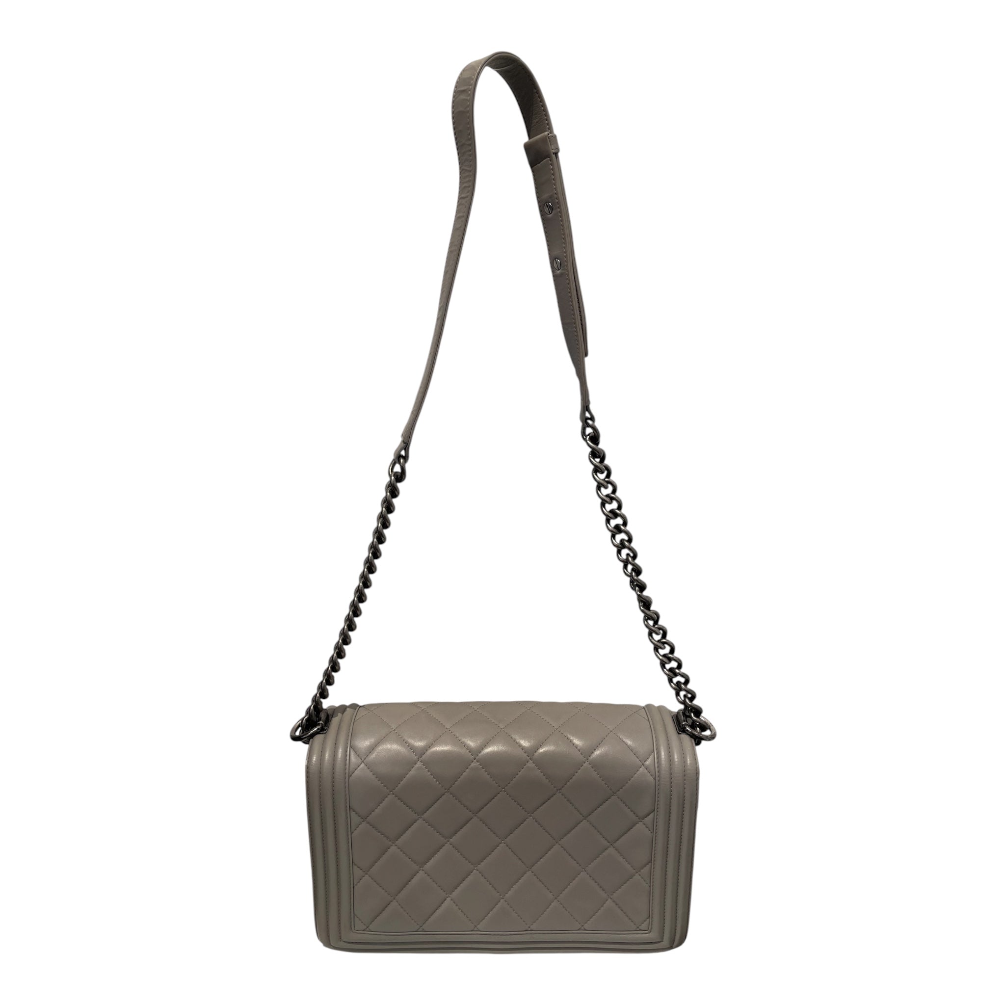 CHANEL/Cross Body Bag/Leather/GRY/19326690 QUILTED GRY view 2
