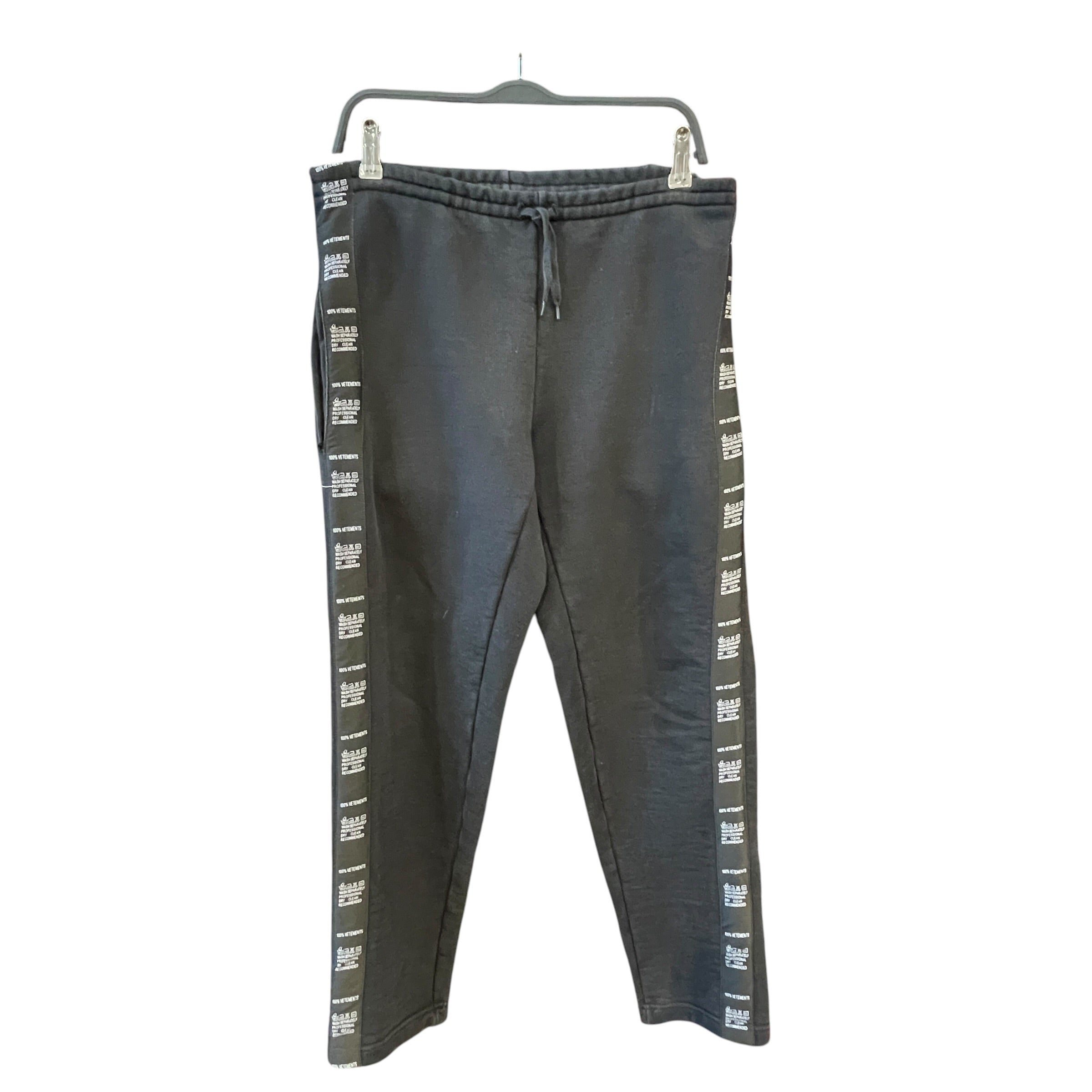 VETEMENTS/Pants/M/Cotton/BLK/Care Tag Sweats view 1