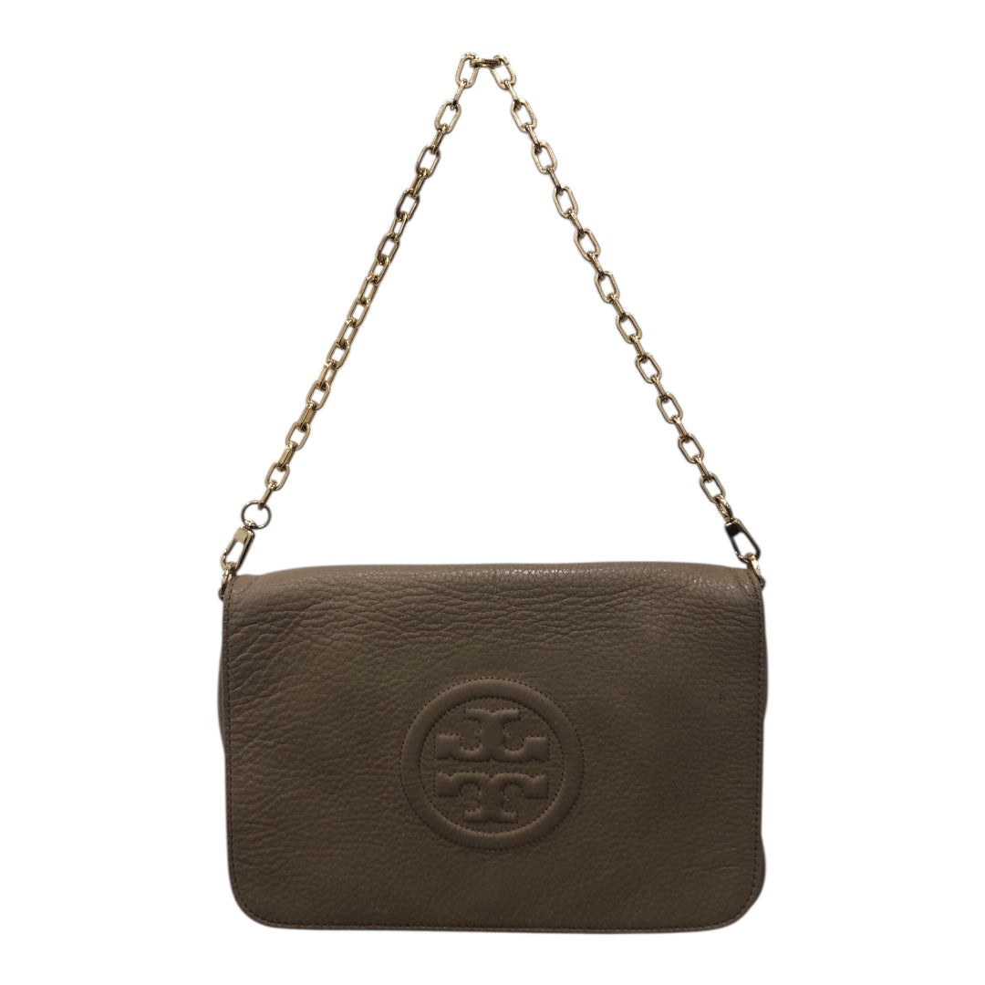 TORY BURCH/Hand Bag/Leather/KHK/toupe w/ gold chain view 1