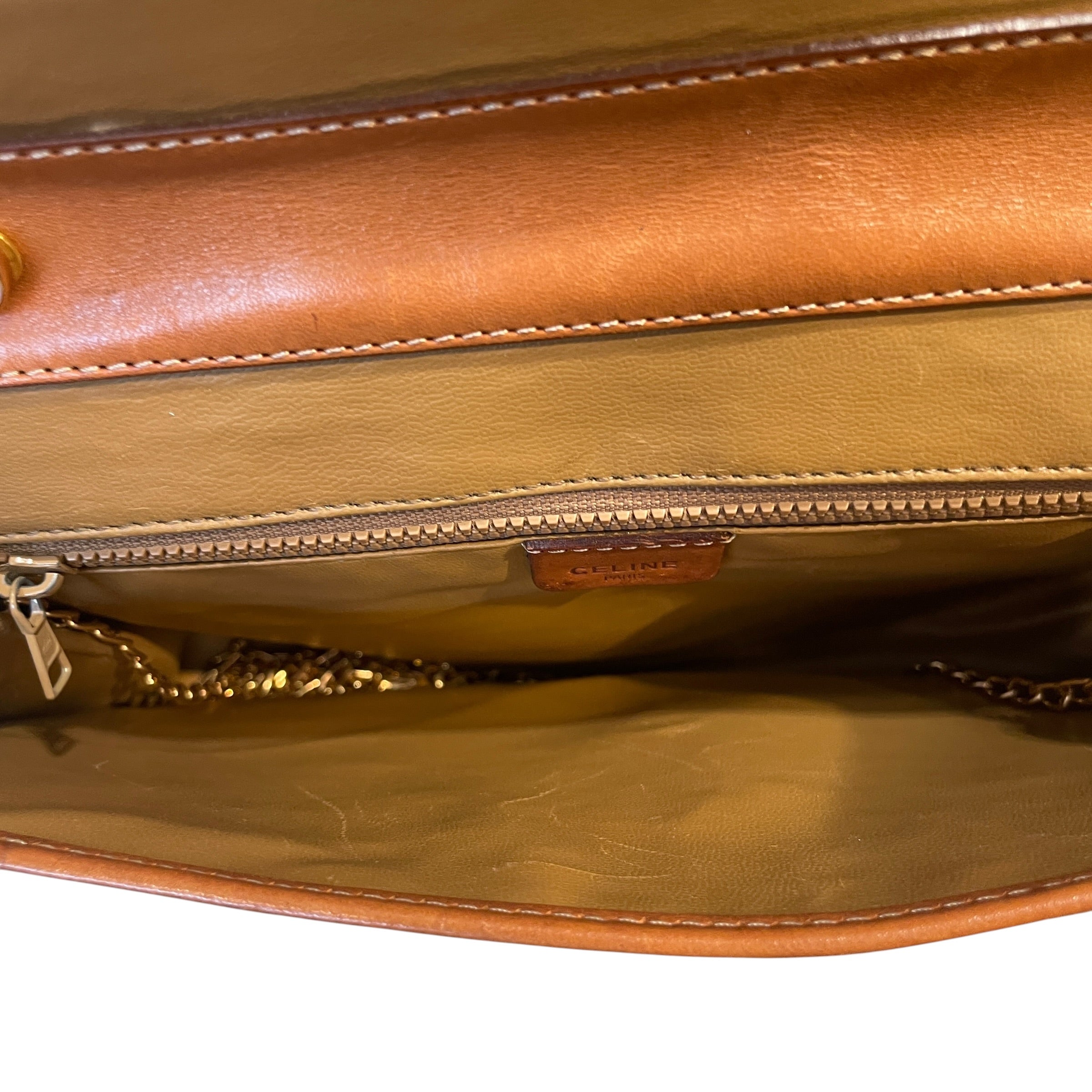 CELINE/Hand Bag/Monogram/Leather/BRW/Macadam Pattern Gold-Tone Clap view 5