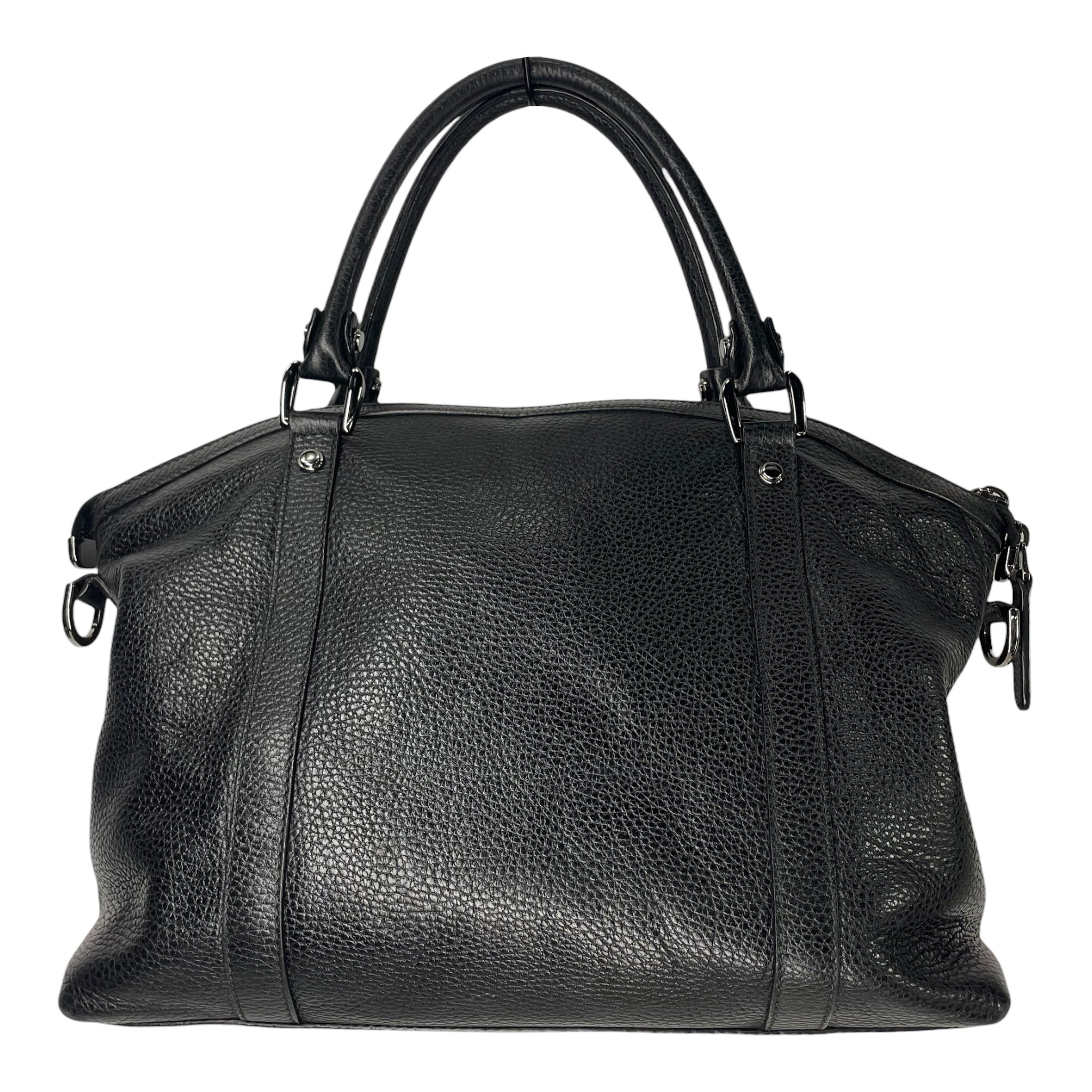 GUCCI/Bag/Leather/BLK/GG DOME LEATHER SATCHEL view 2