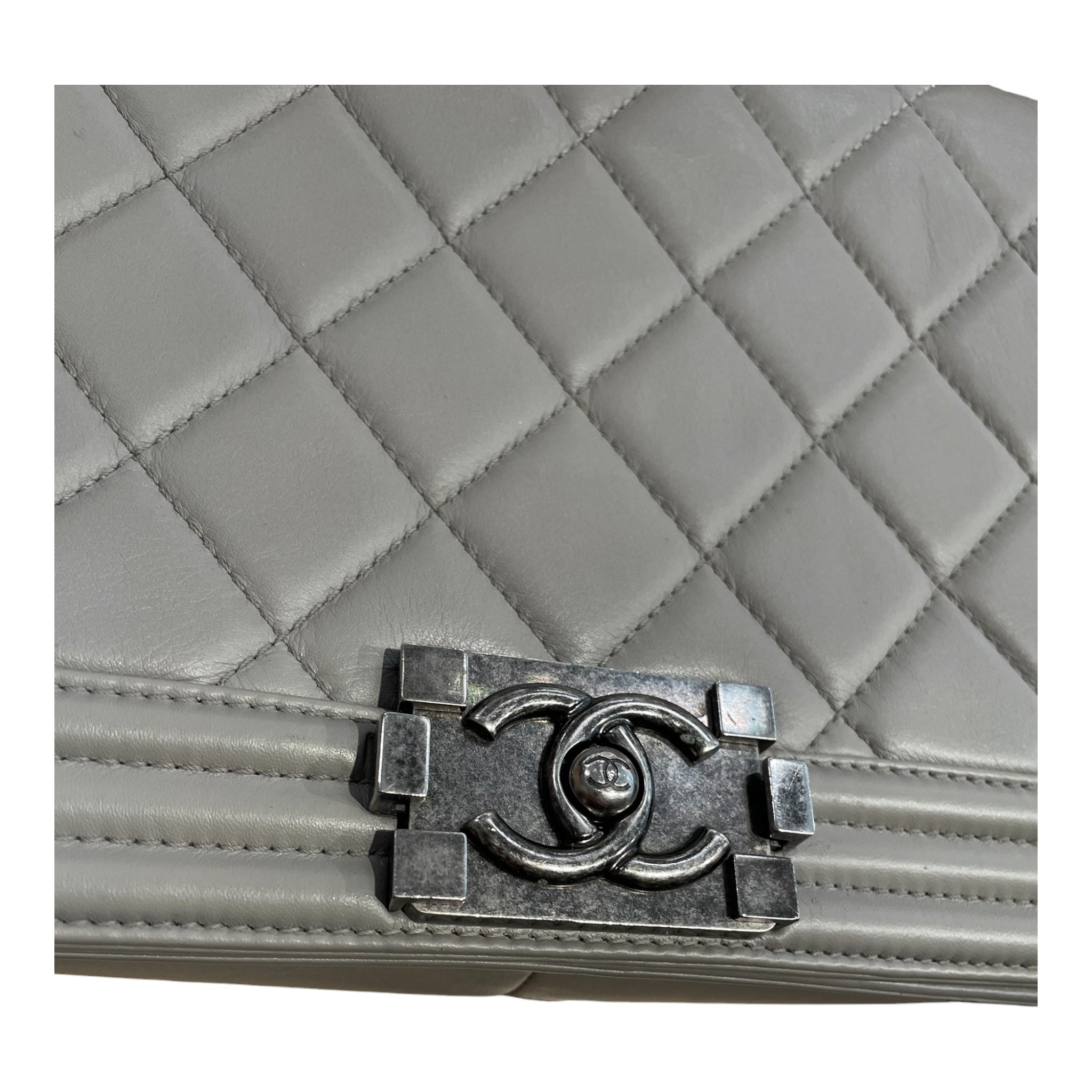 CHANEL/Cross Body Bag/Leather/GRY/19326690 QUILTED GRY view 9