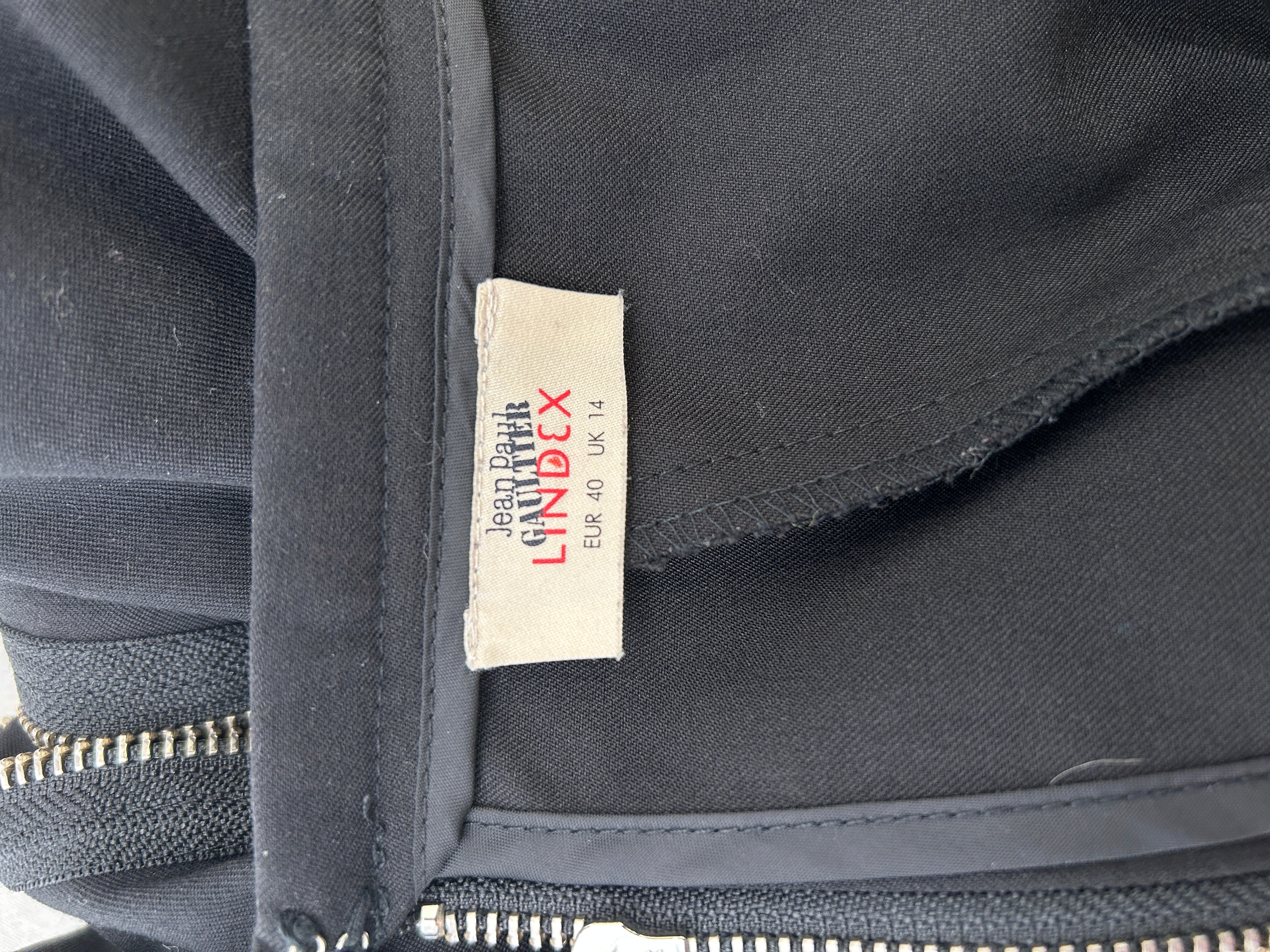 Jean Paul Gaultier/Skirt/40/BLK/ZIPPER ADJUSTABLE SKIRT view 3