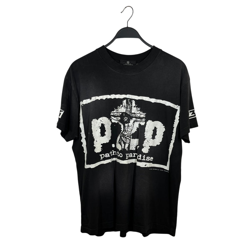 HELLSTAR/T-Shirt/S/Cotton/BLK/Graphic/Path To Paradise