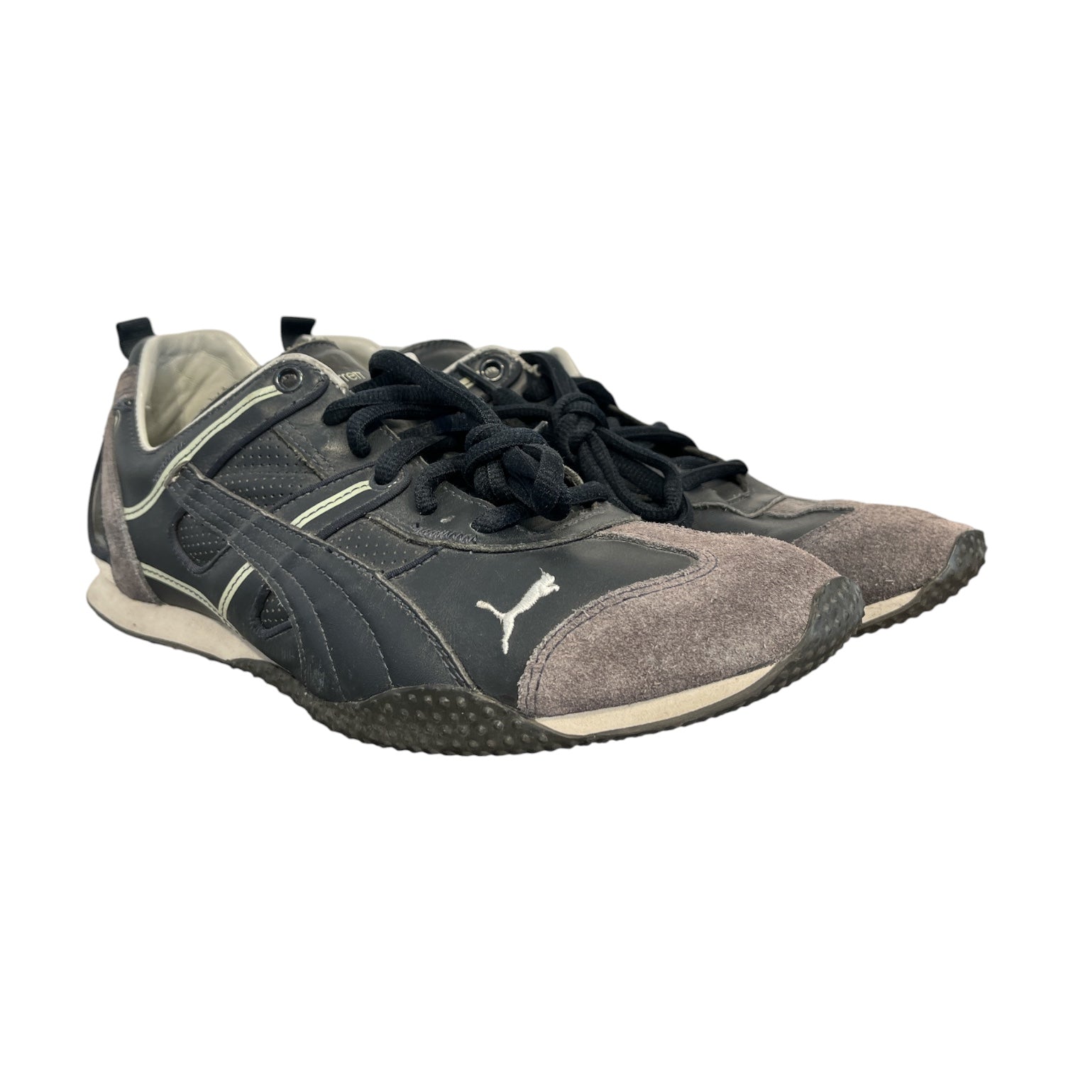 PUMA/NEIL BARRETT/Low-Sneakers/US 11/Leather/BLK/green lining view 1