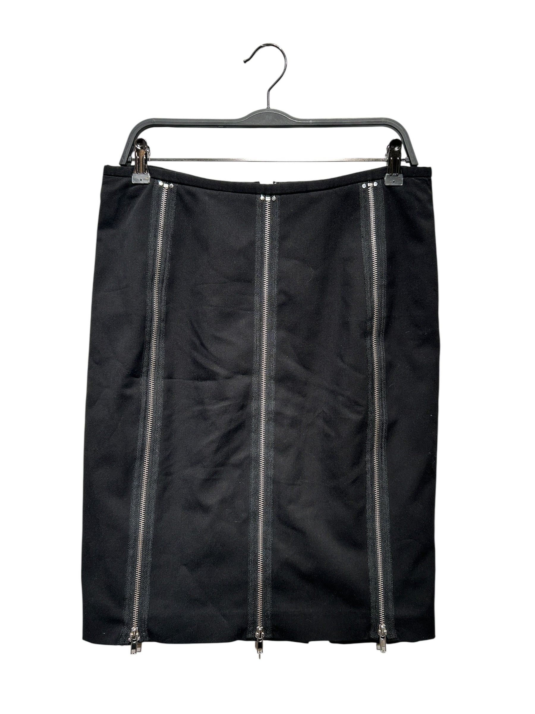 Jean Paul Gaultier/Skirt/40/BLK/ZIPPER ADJUSTABLE SKIRT view 1