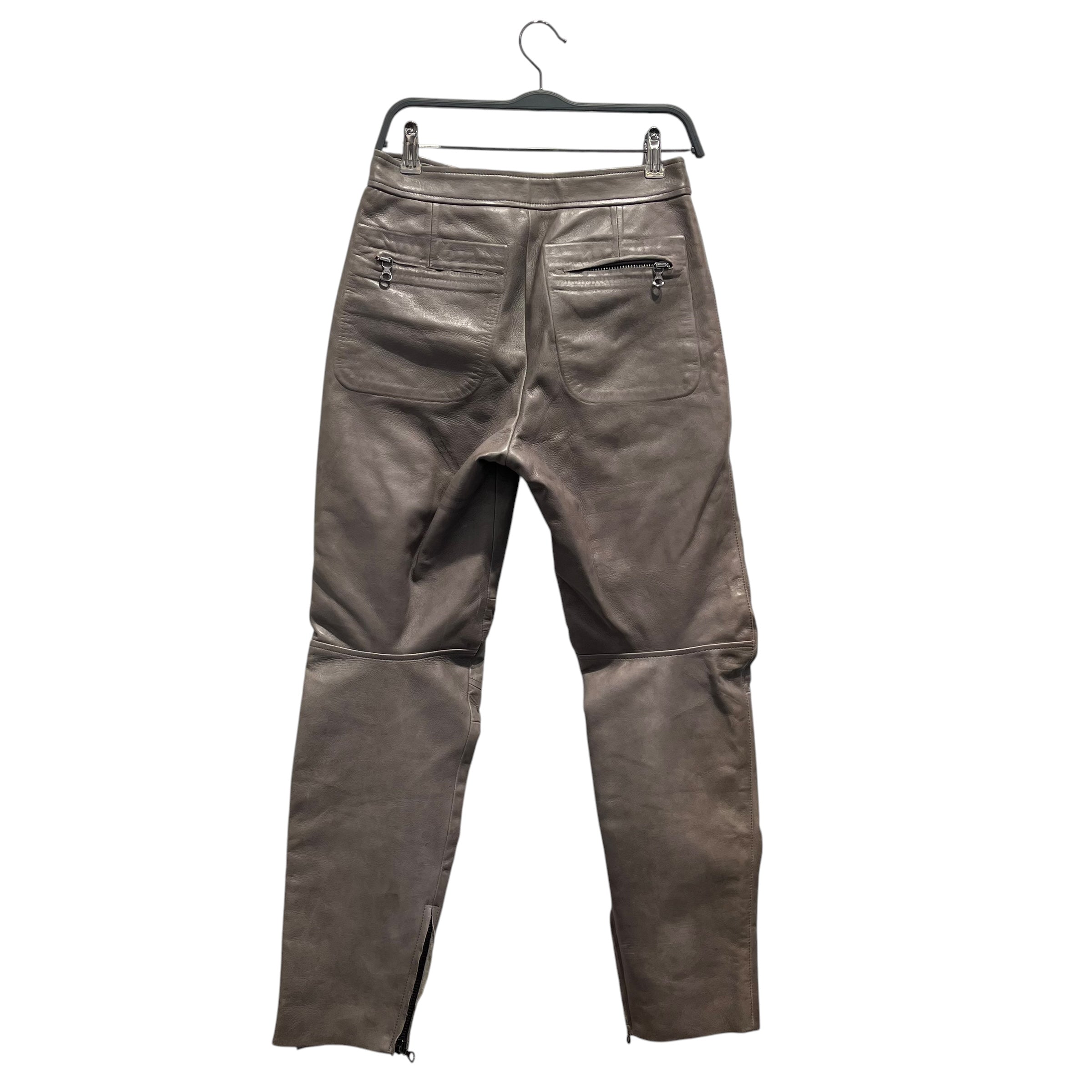 DIESEL/Skinny Pants/44/Leather/GRY/BIKER LEATHER PANTS view 2