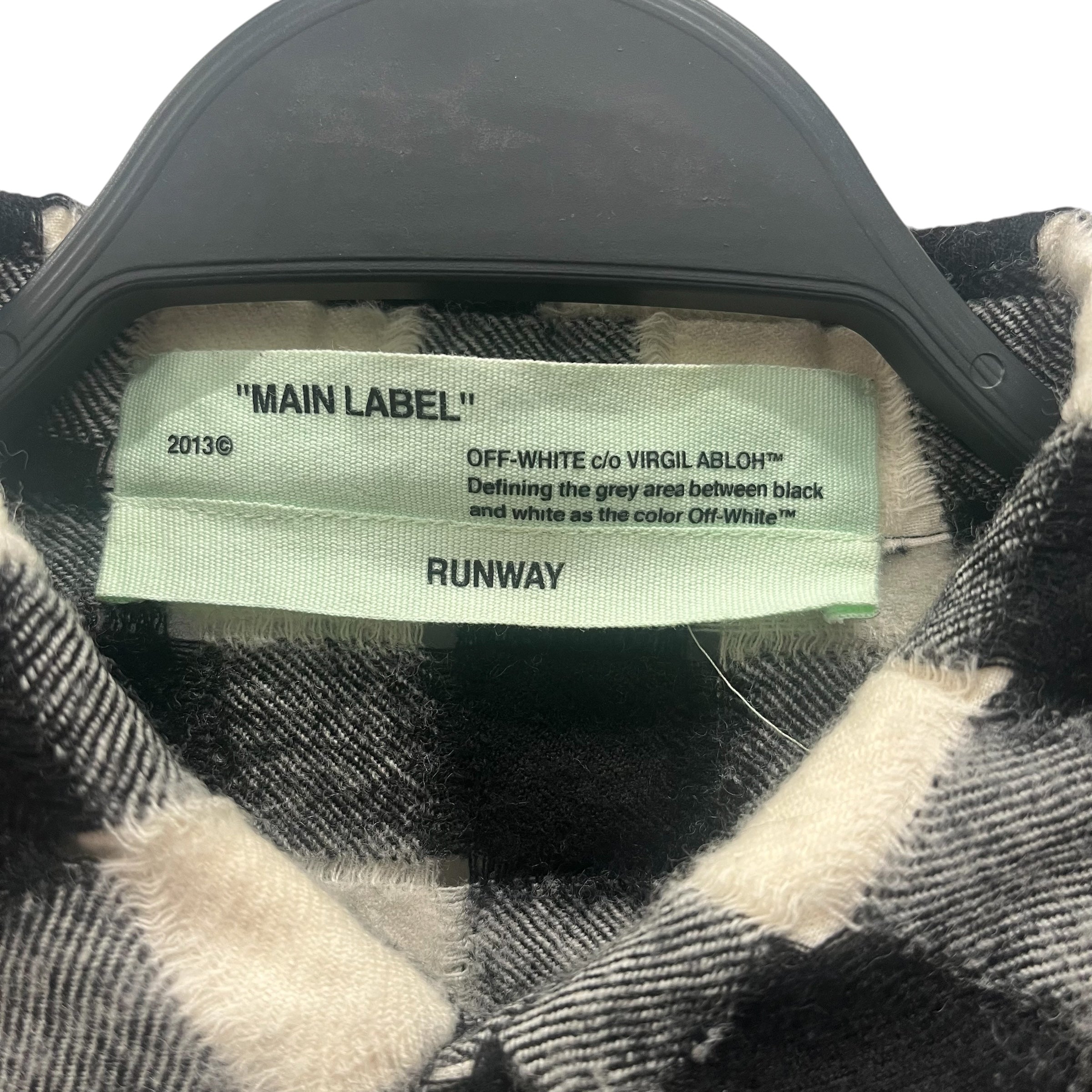 OFF-WHITE/LS Shirt/M/Cotton/WHT/Plaid/ view 3