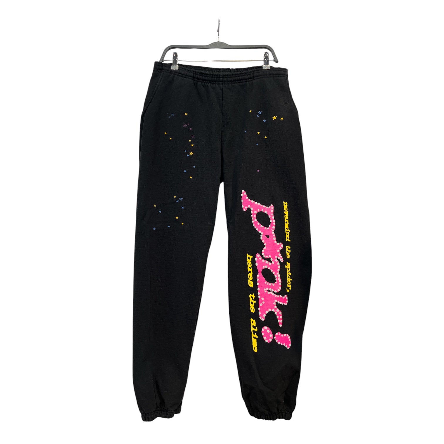 Sp5der/Pants/XL/Cotton/BLK/P*NK SWEATPANTS view 1