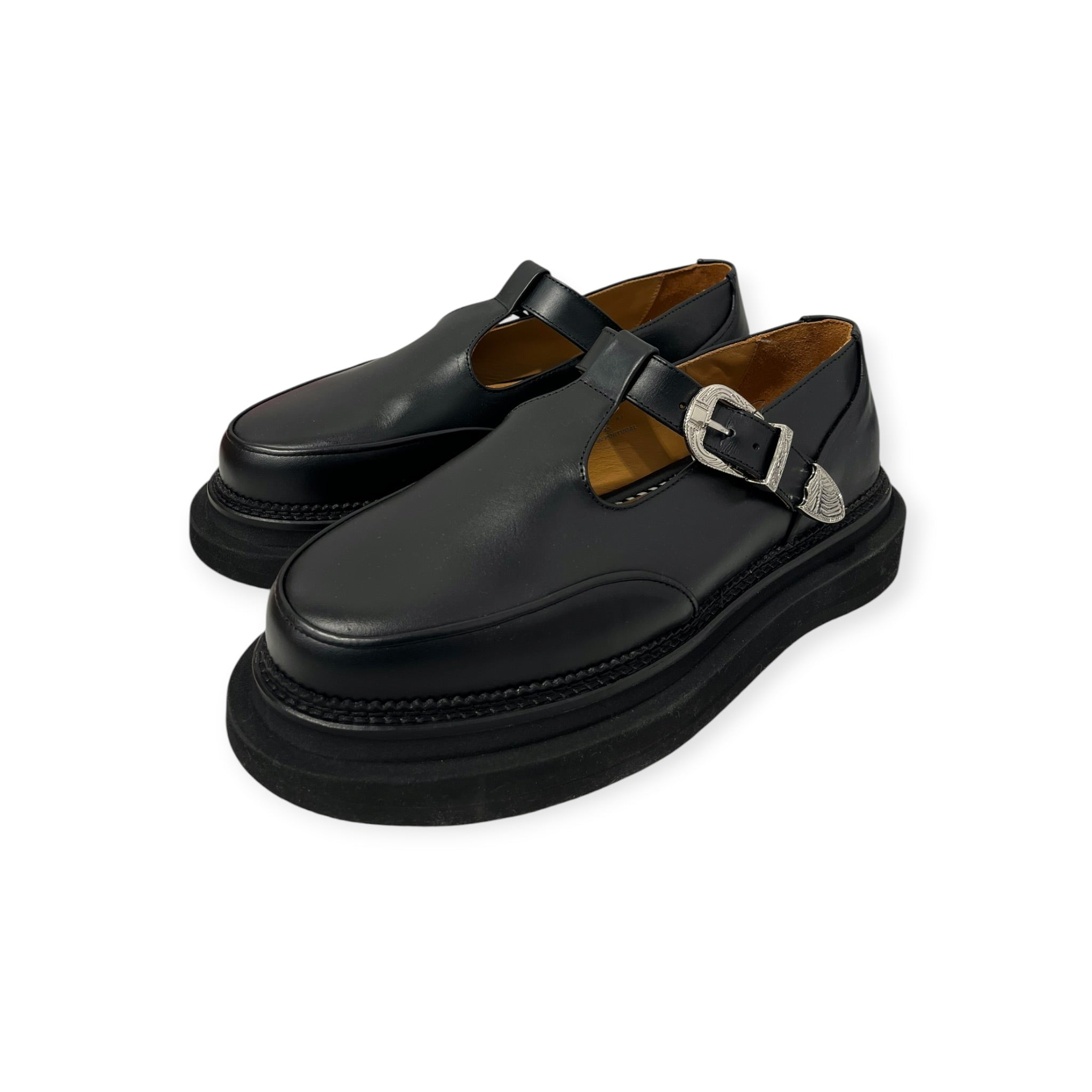 TOGO VIRILIS/Dress Shoes/EU 45/Leather/BLK/ENGRAVED BUCKLE view 1