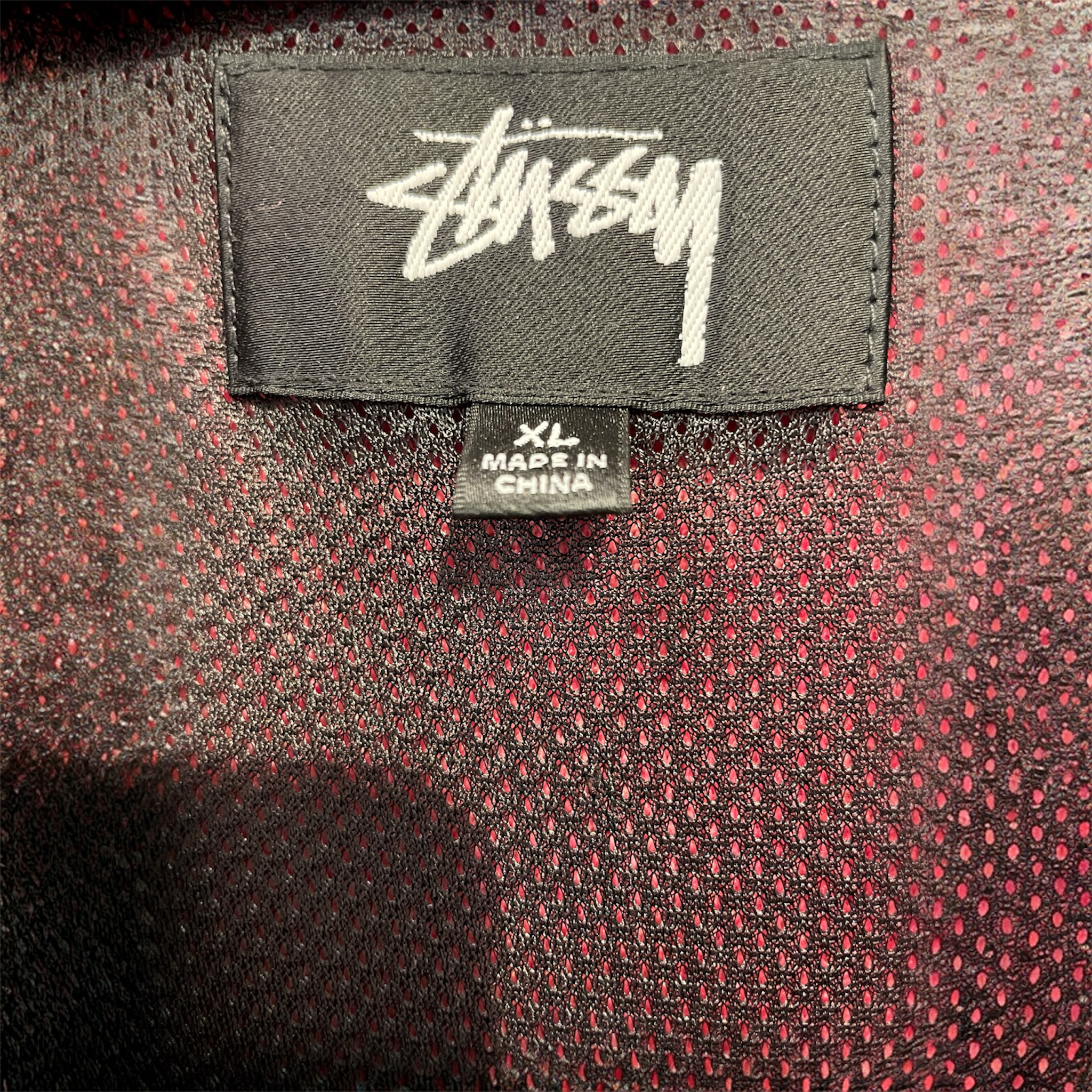 STUSSY/Zip Up Hoodie/XL/Cotton/PNK/FLEECE/NYLON HOOD view 4