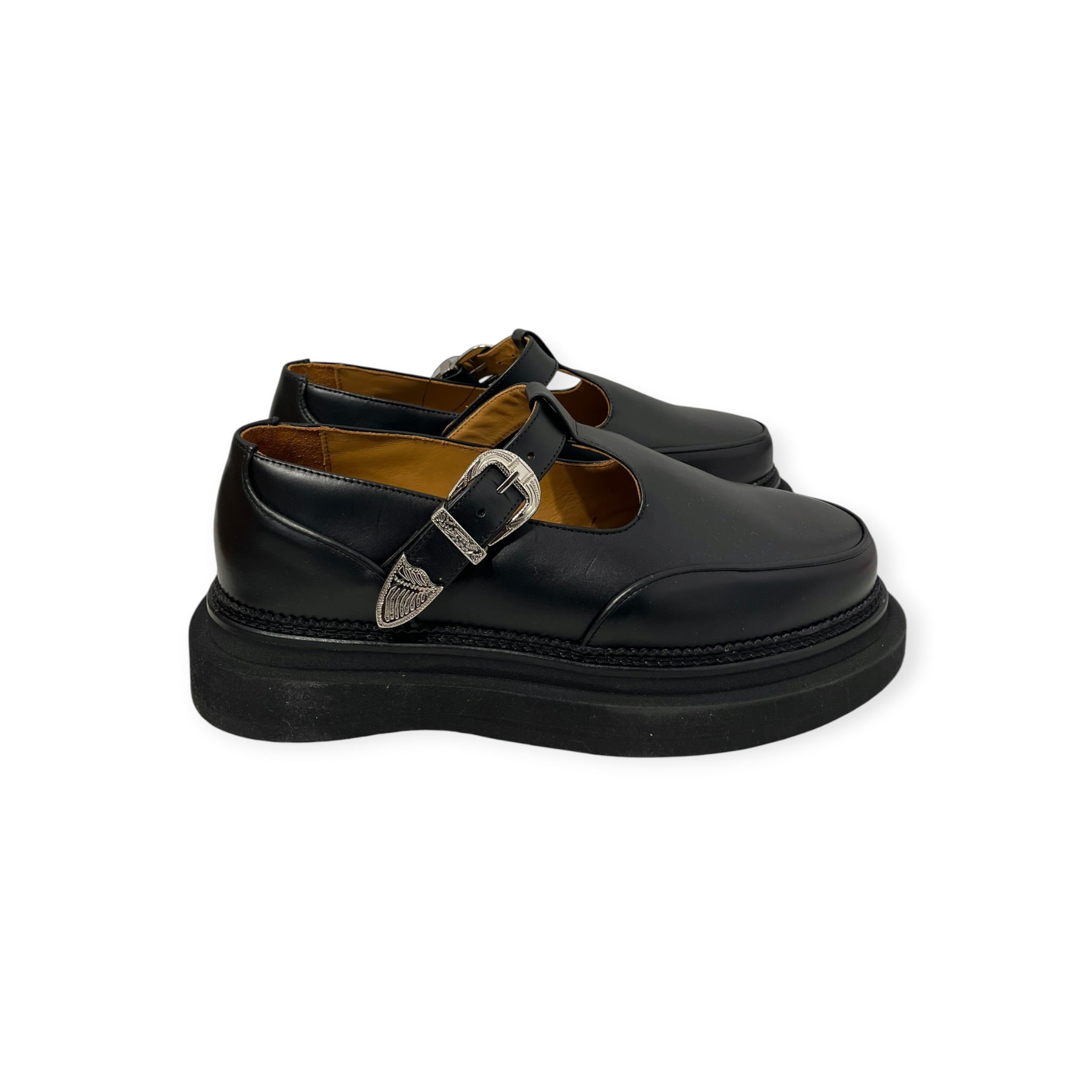 TOGO VIRILIS/Dress Shoes/EU 45/Leather/BLK/ENGRAVED BUCKLE view 5