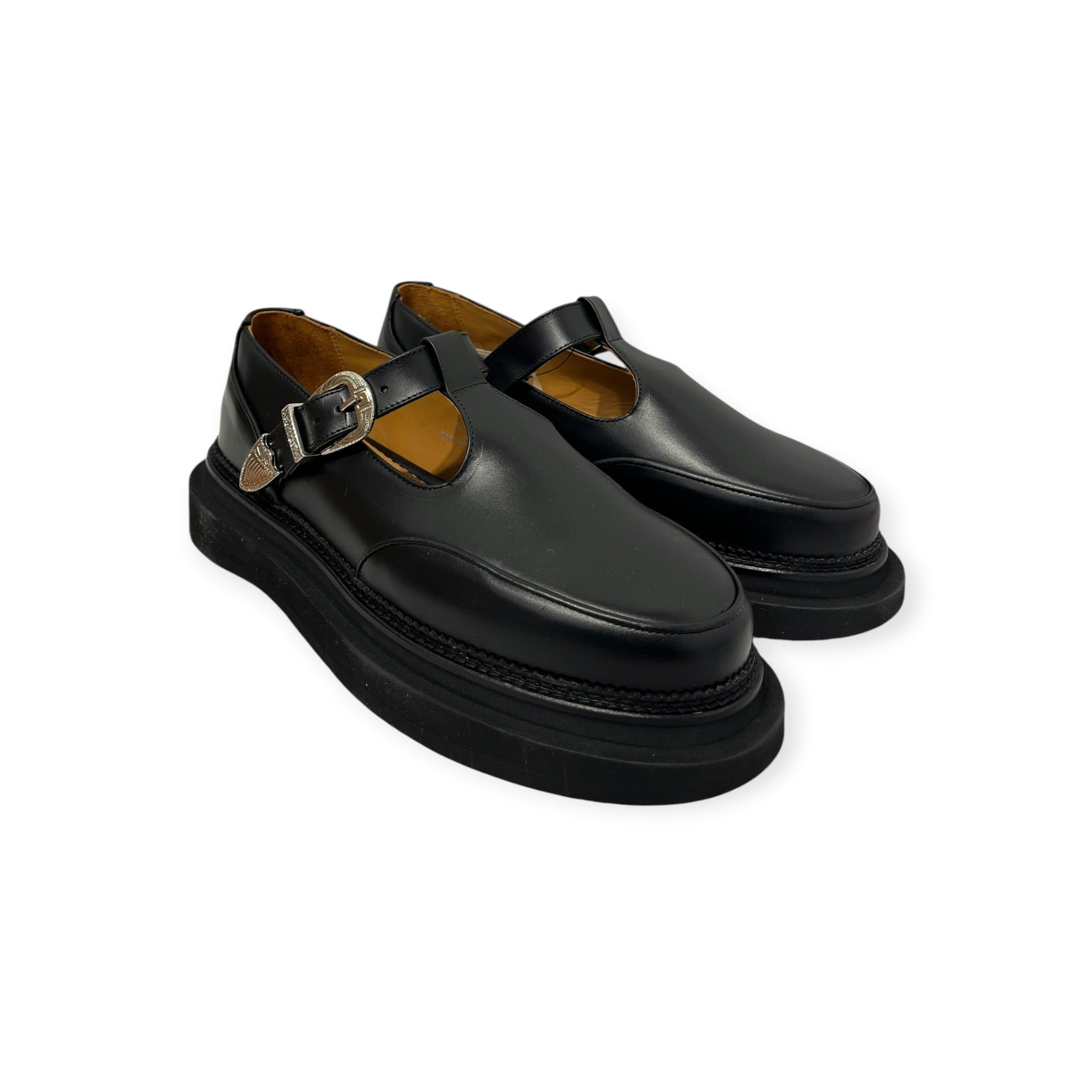 TOGO VIRILIS/Dress Shoes/EU 45/Leather/BLK/ENGRAVED BUCKLE view 6