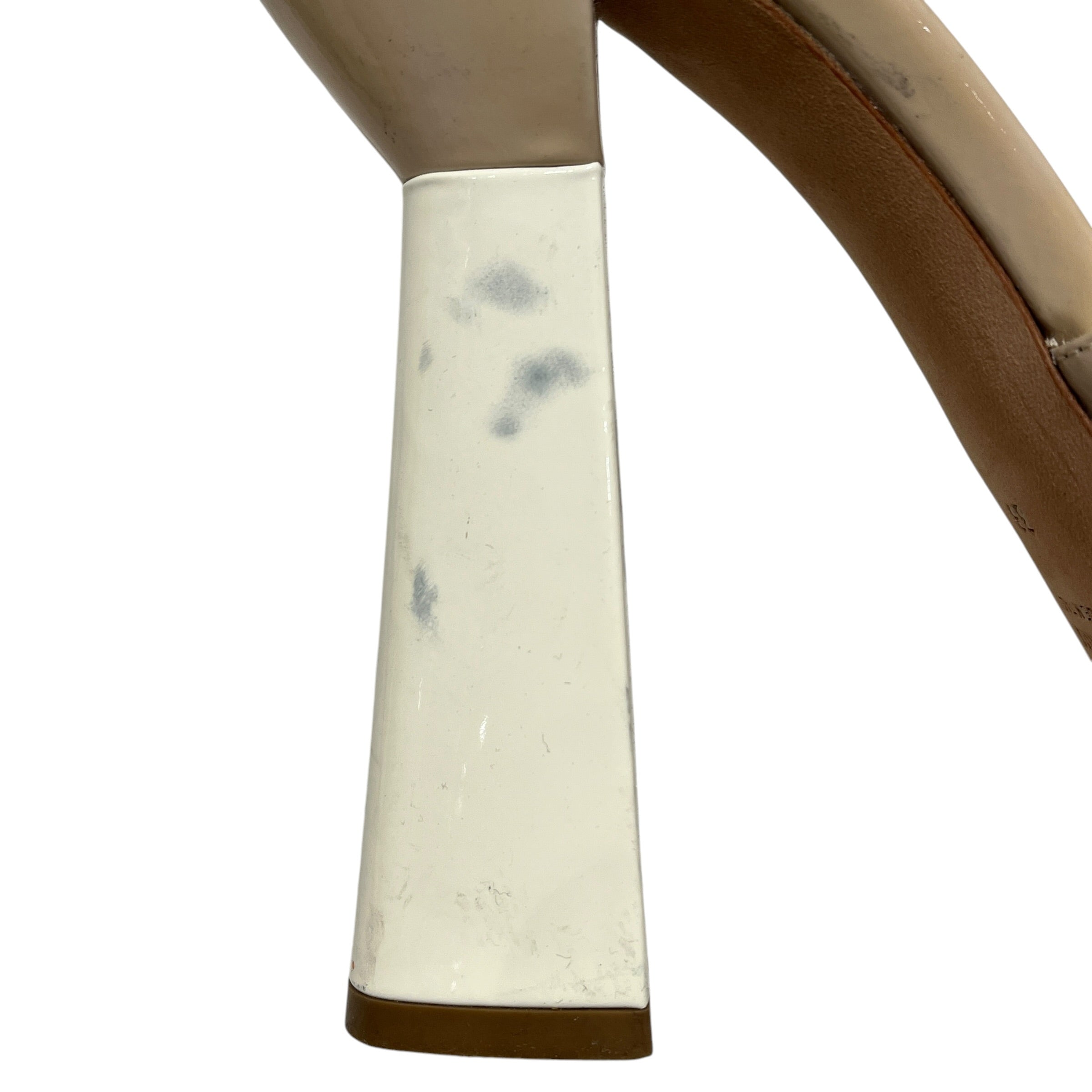 MIU MIU/Heels/EU 38/Leather/BEG/Chunky Heel/PLATFORM PATENT LEATHER view 4