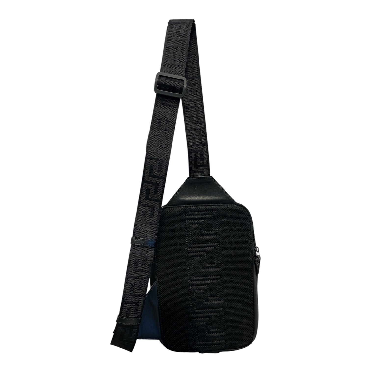 VERSACE/Cross Body Bag/Nylon/BLK/FRONT BUCKLE NYLON SLING view 2
