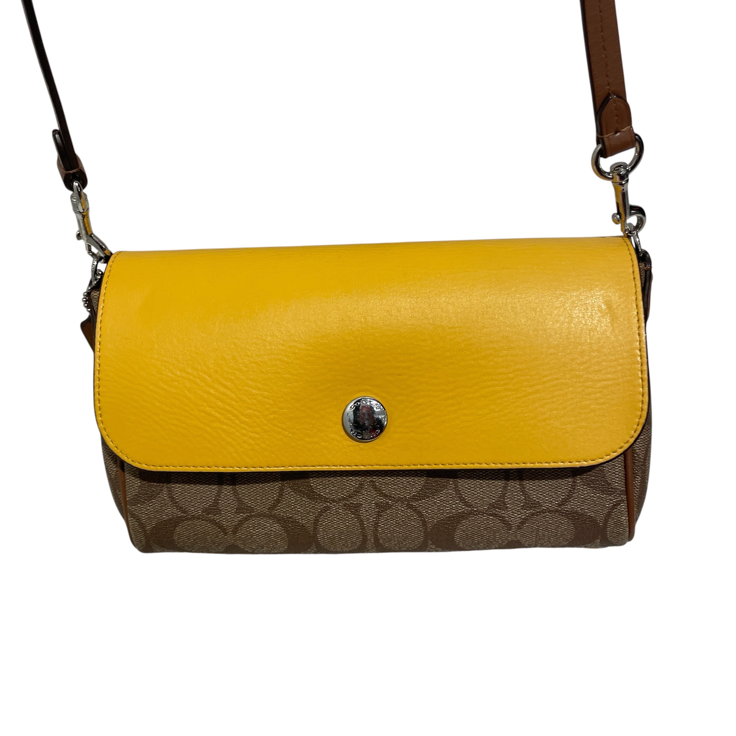COACH/Cross Body Bag/Monogram/Leather/KHK/ view 4