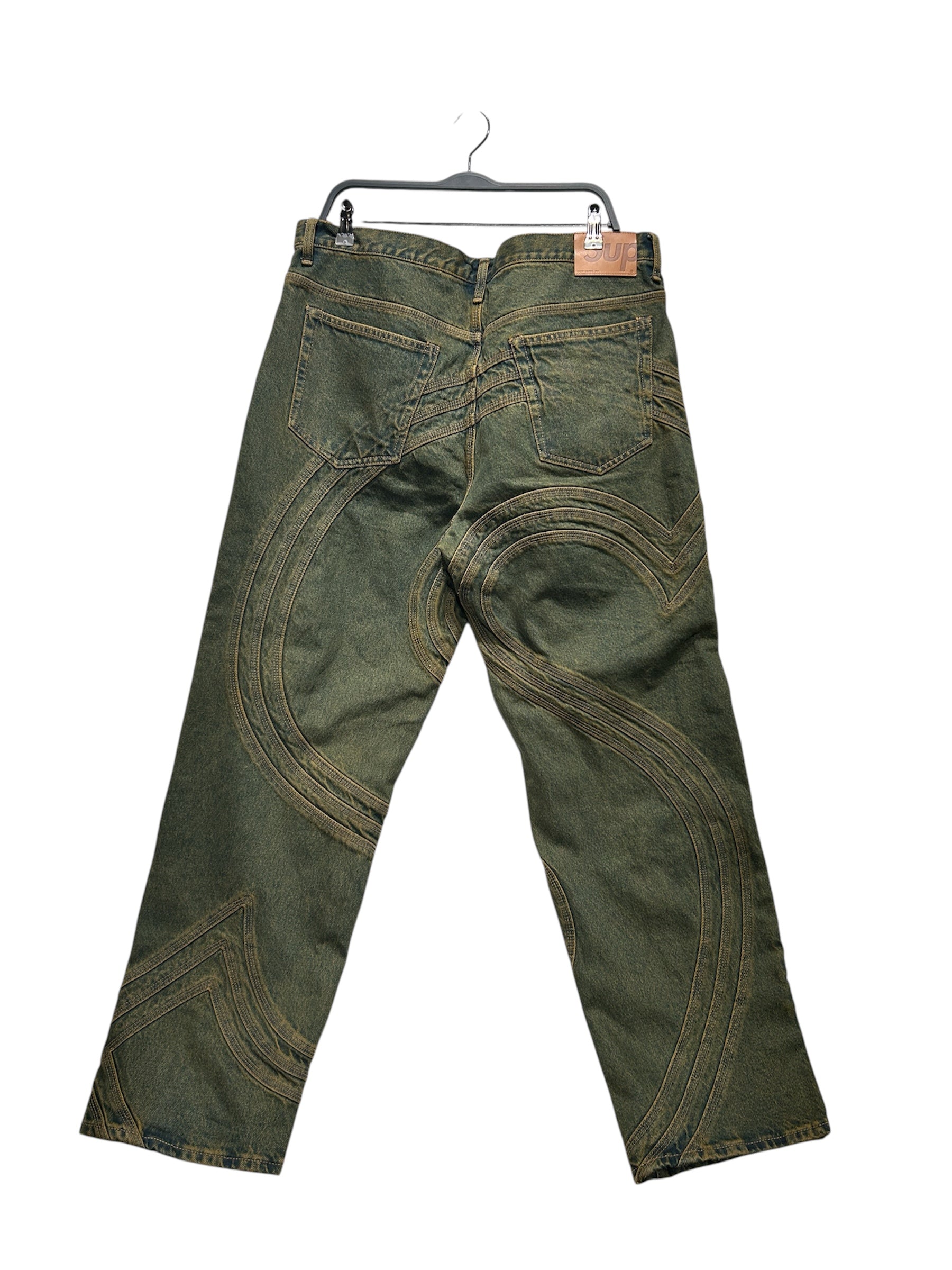 Supreme/Pants/36/Cotton/GRN/S LOGO EMBROIDERY view 2