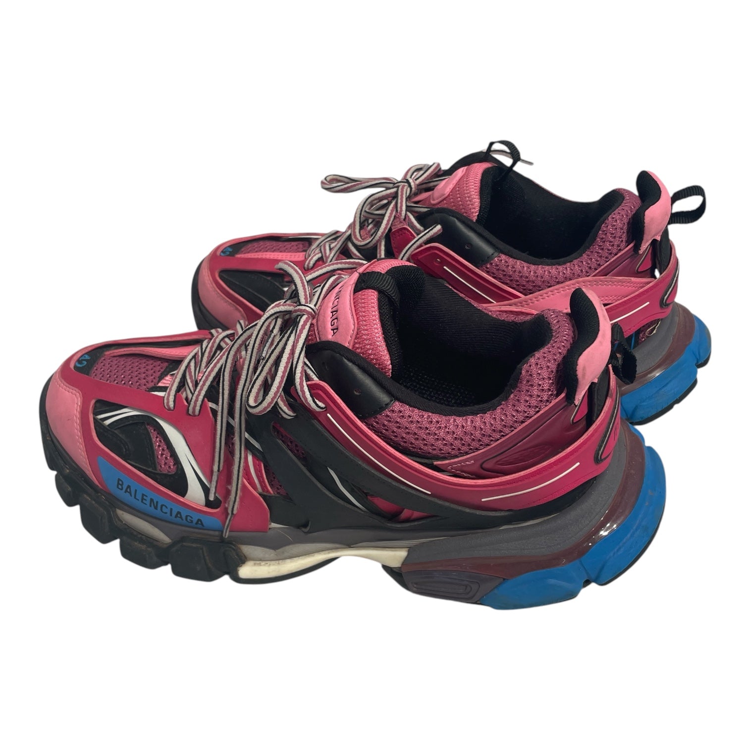 BALENCIAGA/Low-Sneakers/EU 42/Border/MLT/U-Tip/track/pink/blue view 2