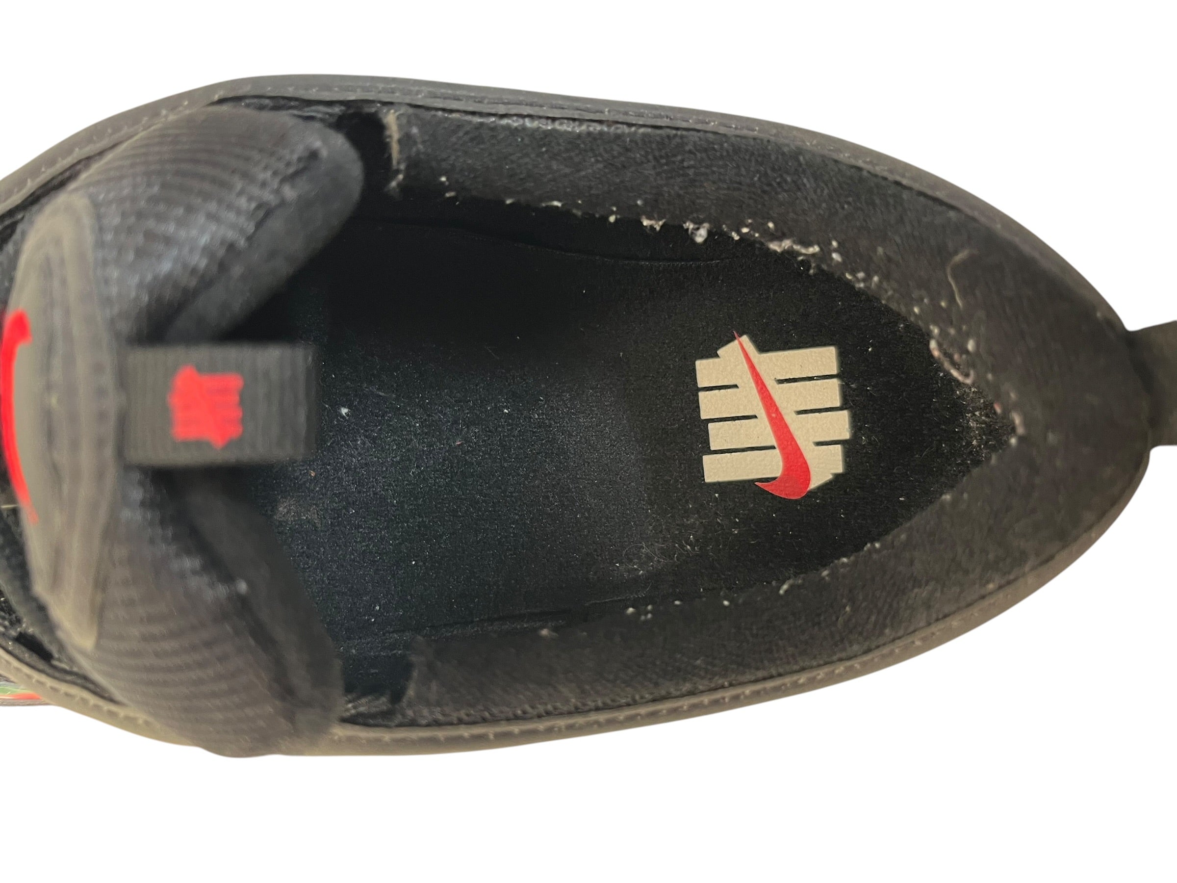 NIKE/UNDEFEATED/Low-Sneakers/US 10.5/Leather/BLK/ view 3