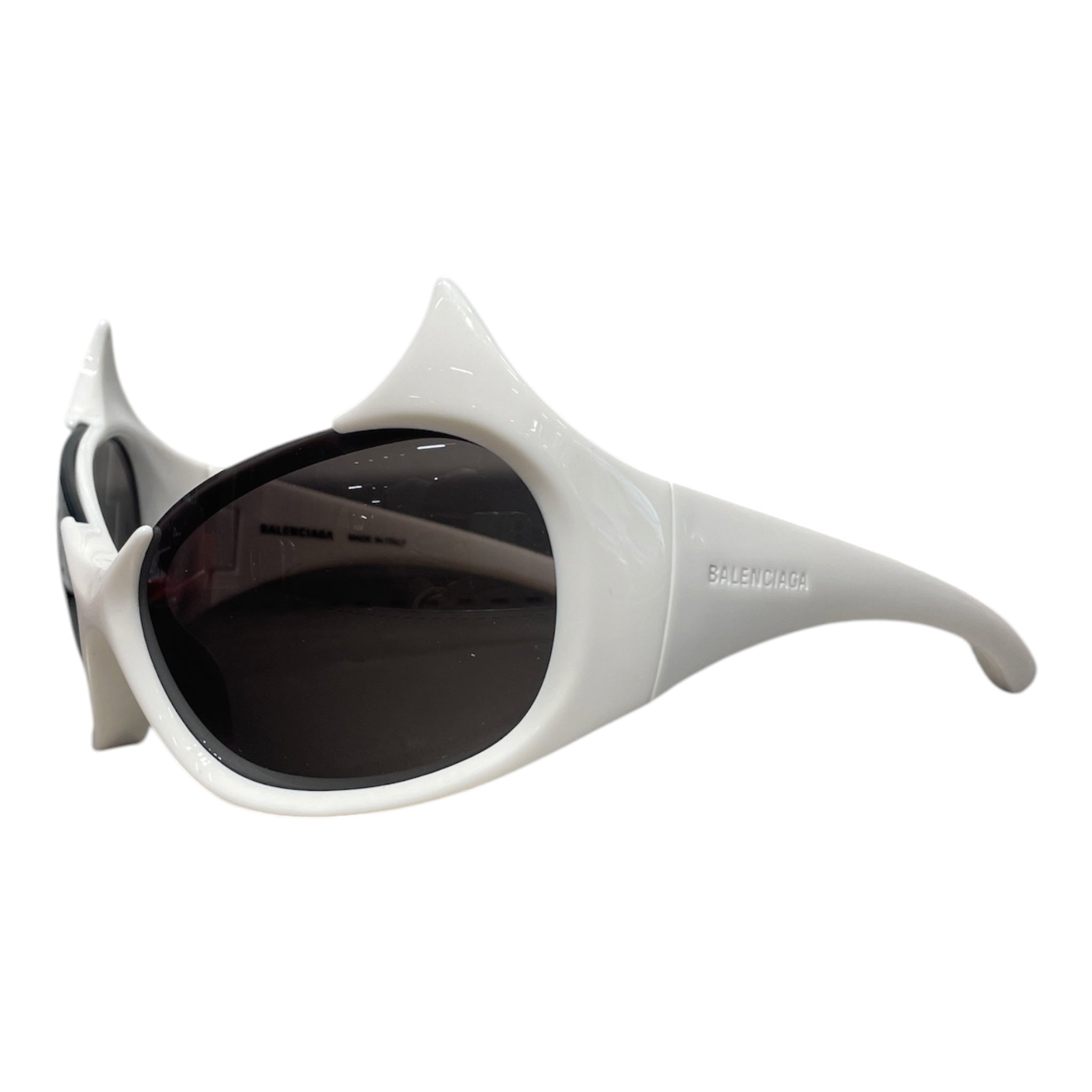 BALENCIAGA/Sunglasses/Plastic/WHT/M's/gotham cat view 2