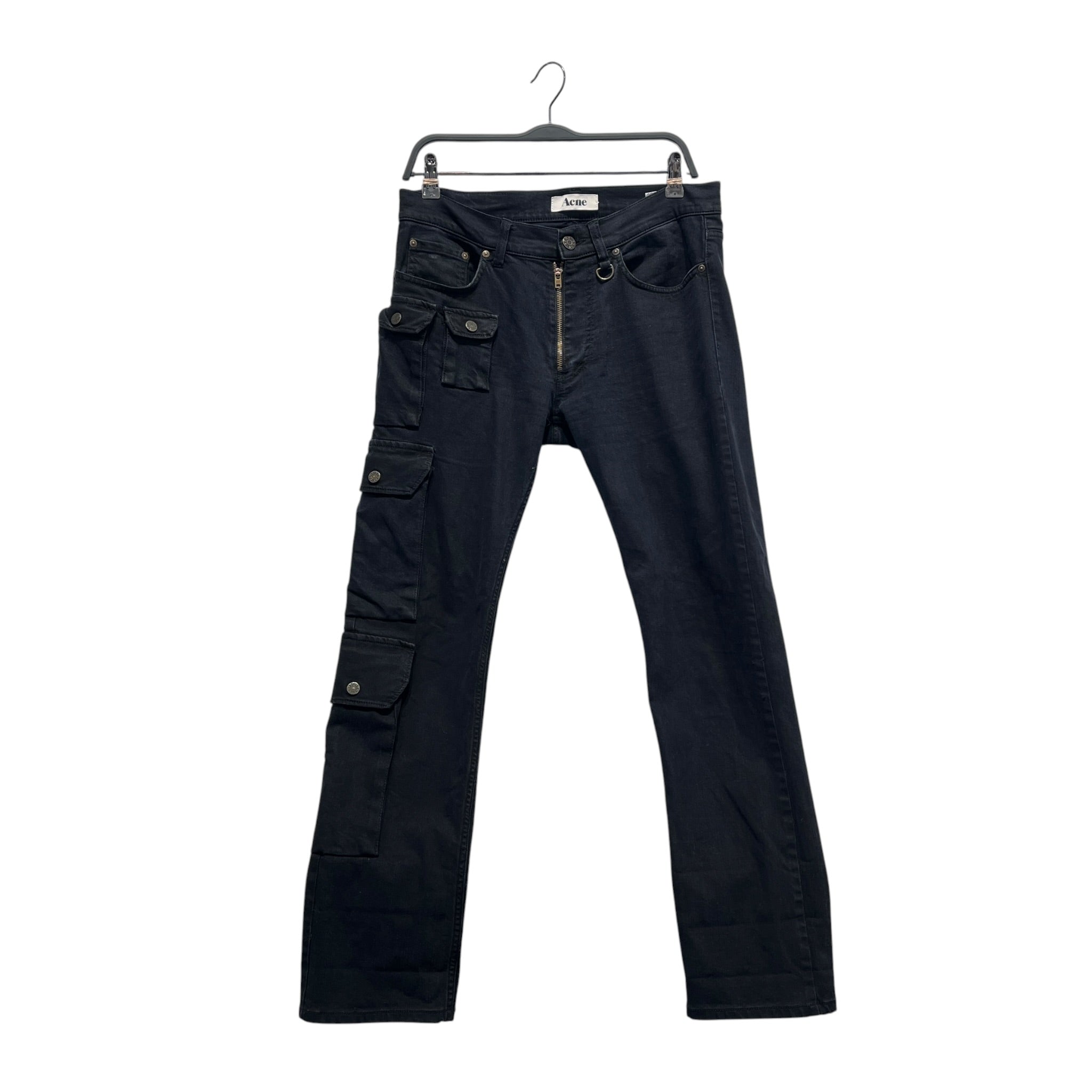 Acne Studios/Skinny Pants/31/Cotton/BLK/cargo view 1