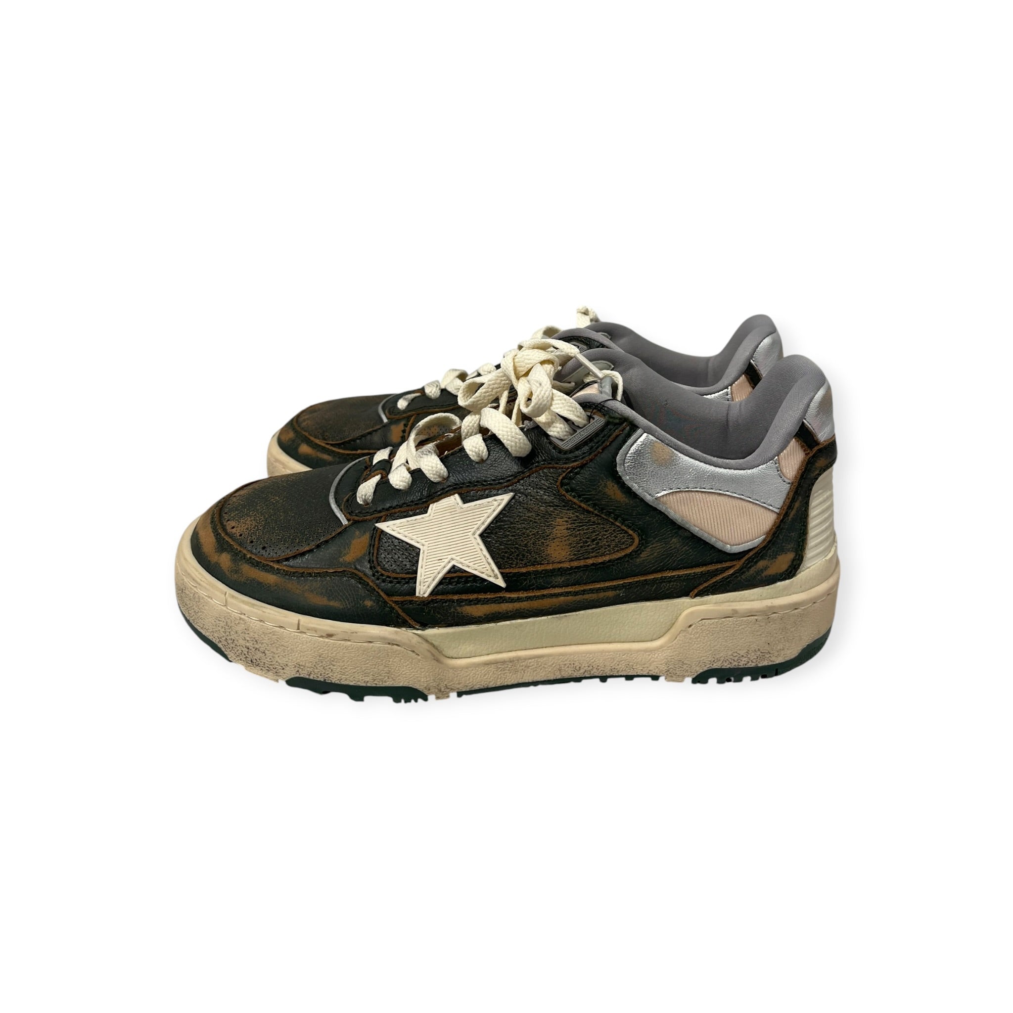 GOLDEN GOOSE/Low-Sneakers/EU 42/Leather/GRN/forty2 faded brown leather view 2