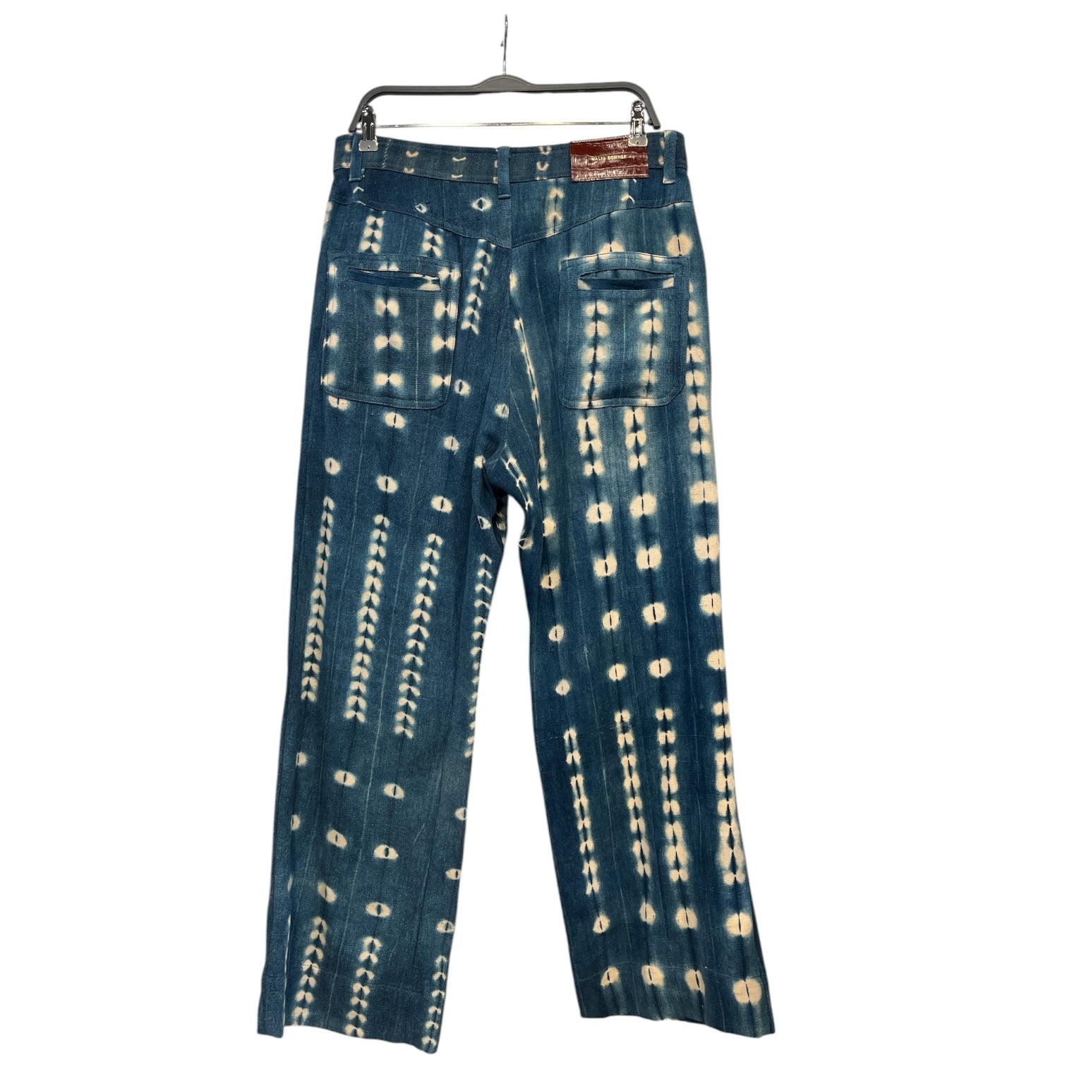 WALES BONNER/Straight Pants/32/Cotton/BLU/All Over Print/tie dye jeans view 2