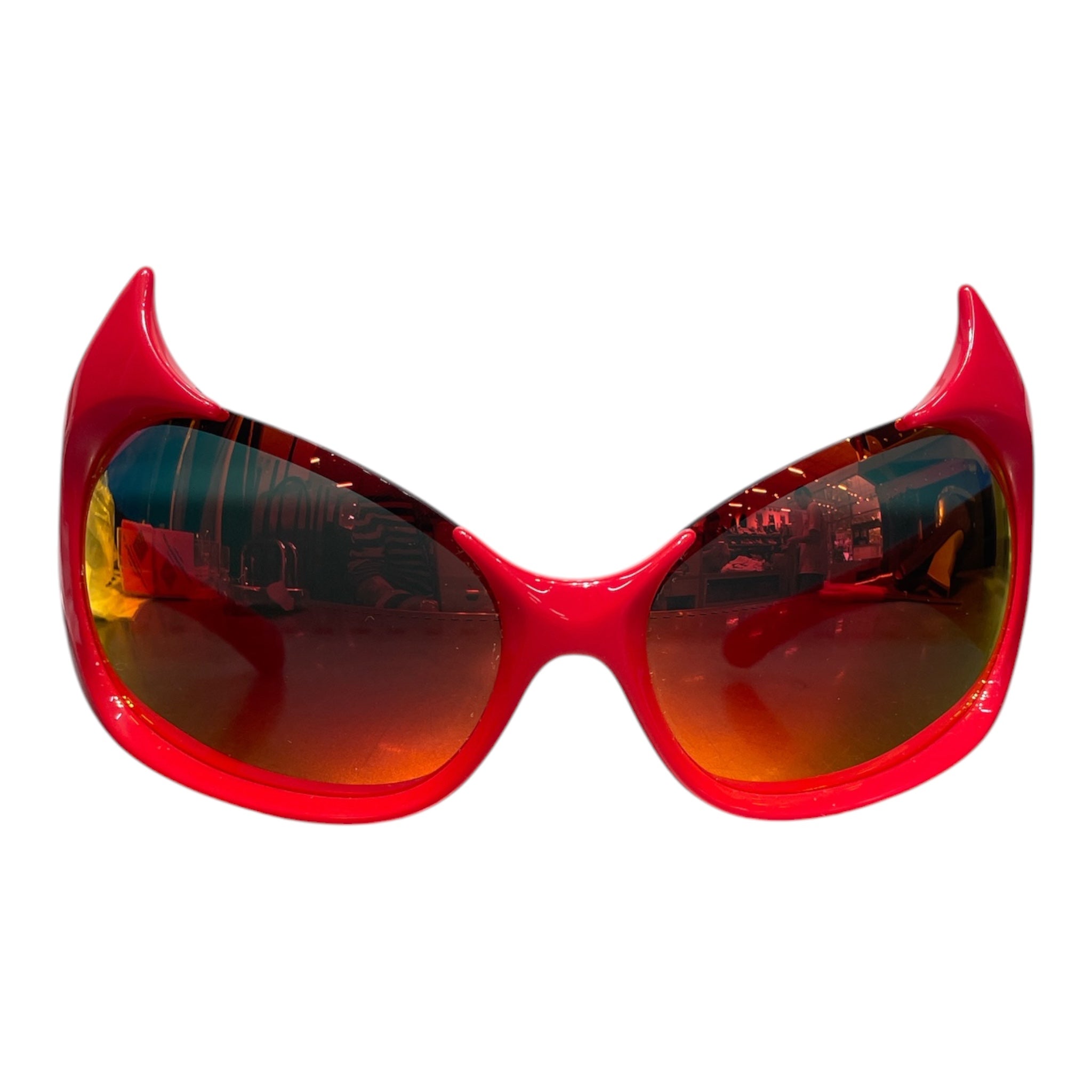 BALENCIAGA/Sunglasses/Plastic/RED/M's/gotham cat view 1