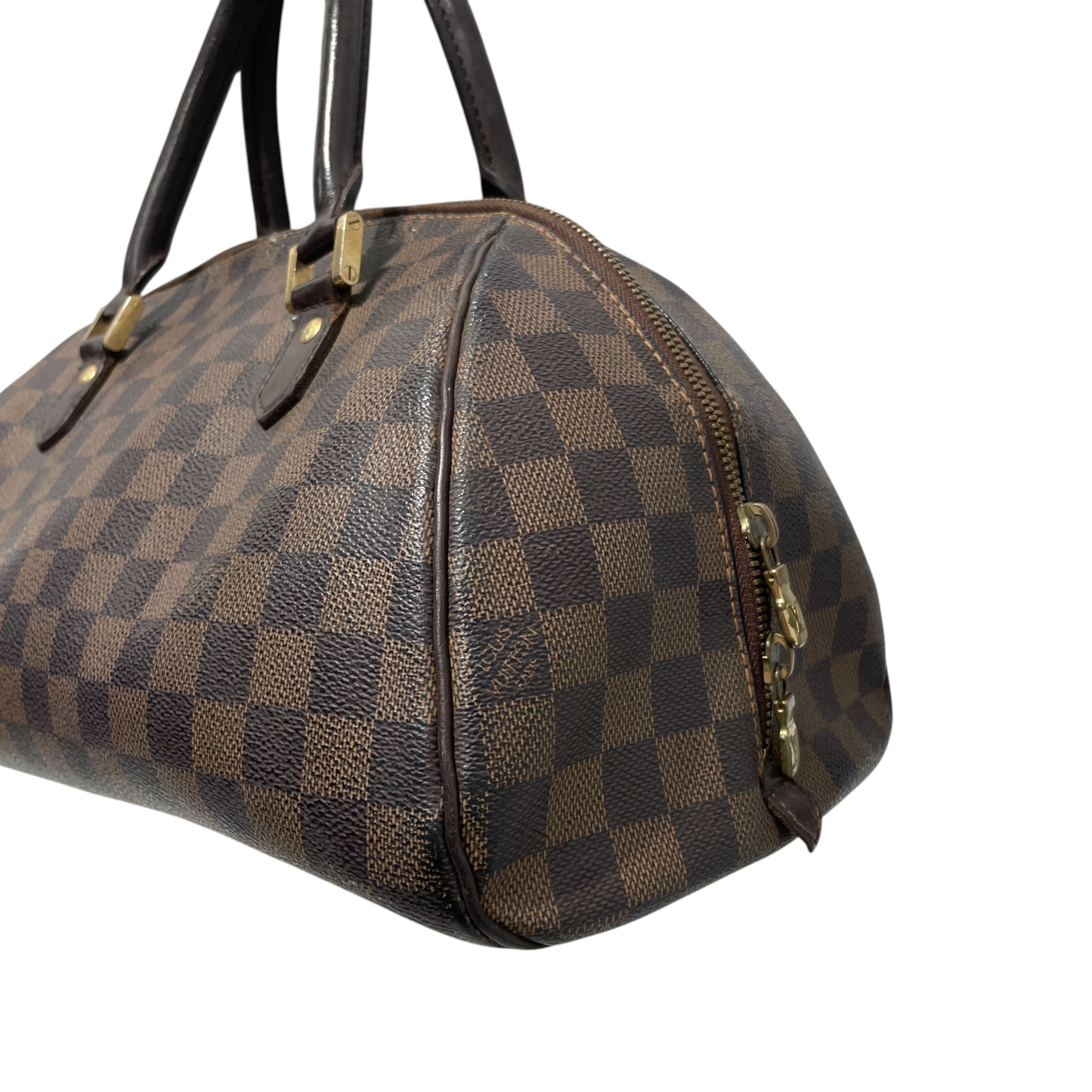 LOUIS VUITTON/Bag/Monogram/Cotton/BRW/Damier Ebine Satchel Top view 5