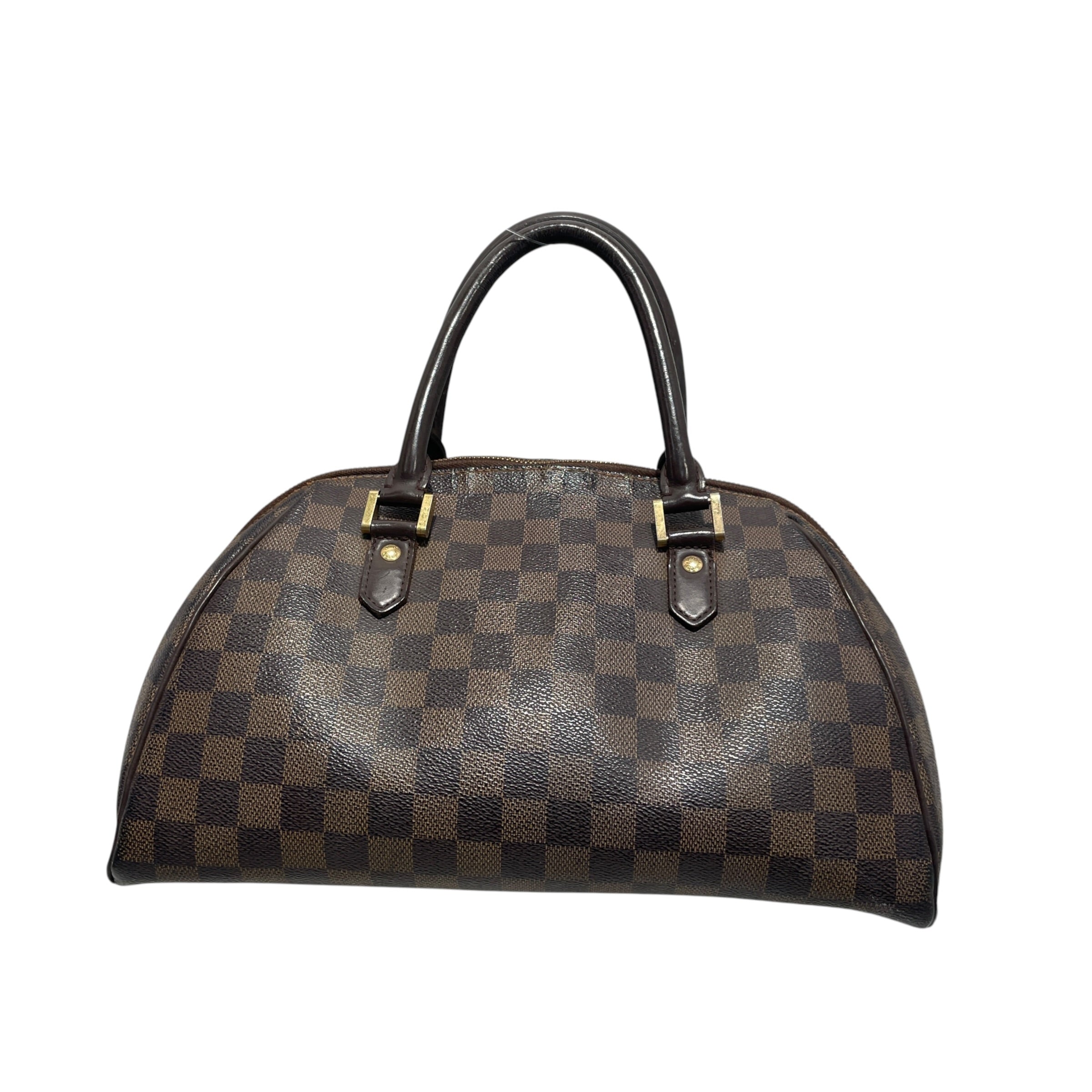 LOUIS VUITTON/Bag/Monogram/Cotton/BRW/Damier Ebine Satchel Top view 4