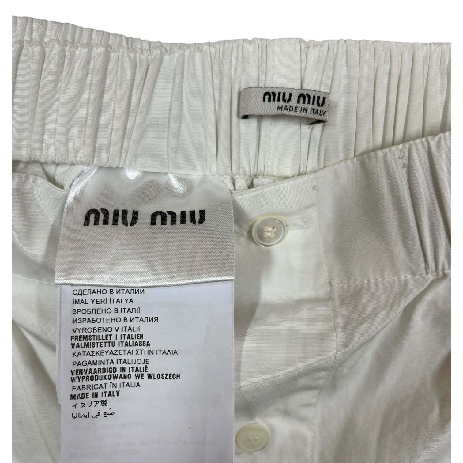 MIU MIU/Shorts/38/Cotton/WHT/BOXER SHORTS view 3