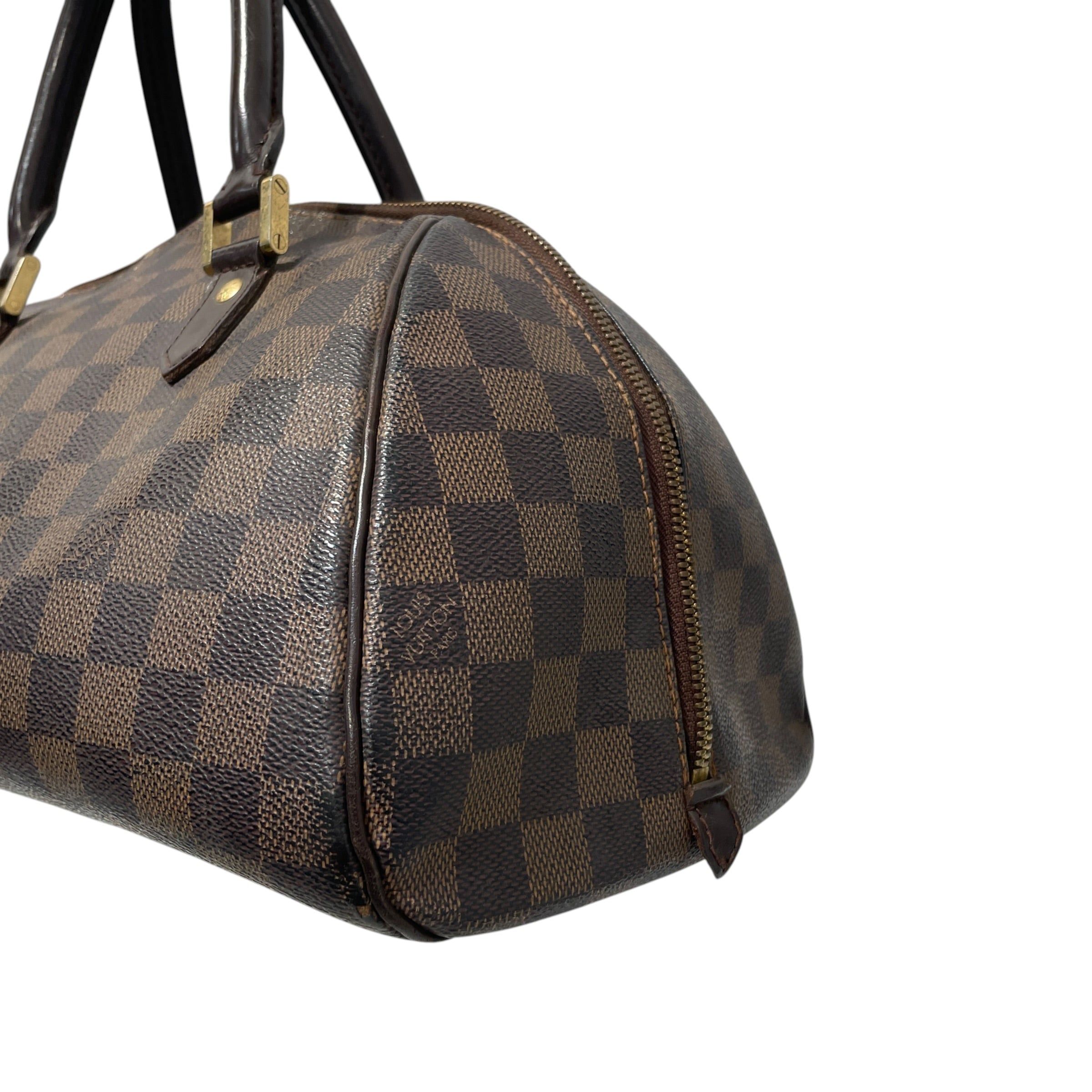 LOUIS VUITTON/Bag/Monogram/Cotton/BRW/Damier Ebine Satchel Top view 3