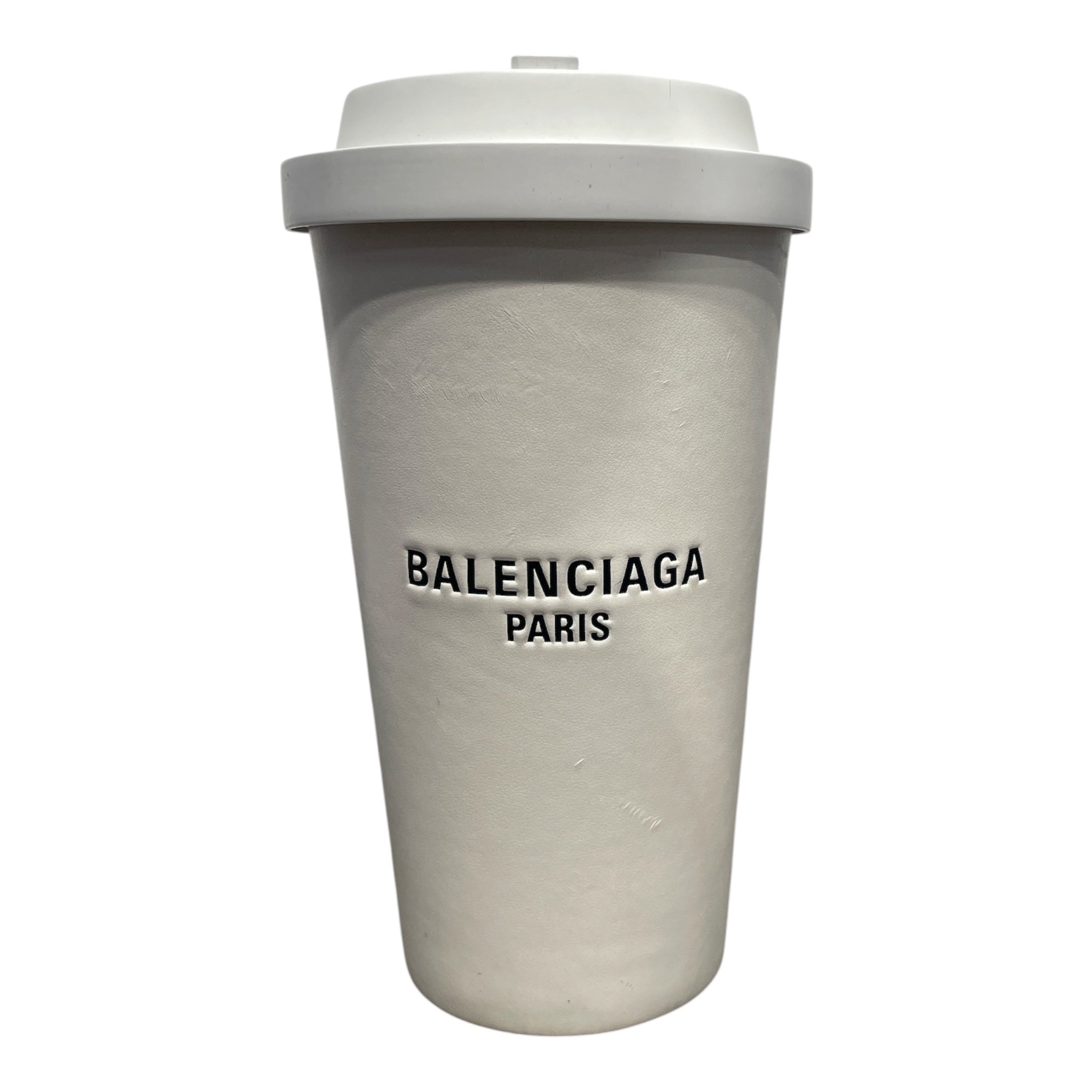 BALENCIAGA/Accessories/Leather/WHT/M's/cup pouch w/ mirror inside view 1